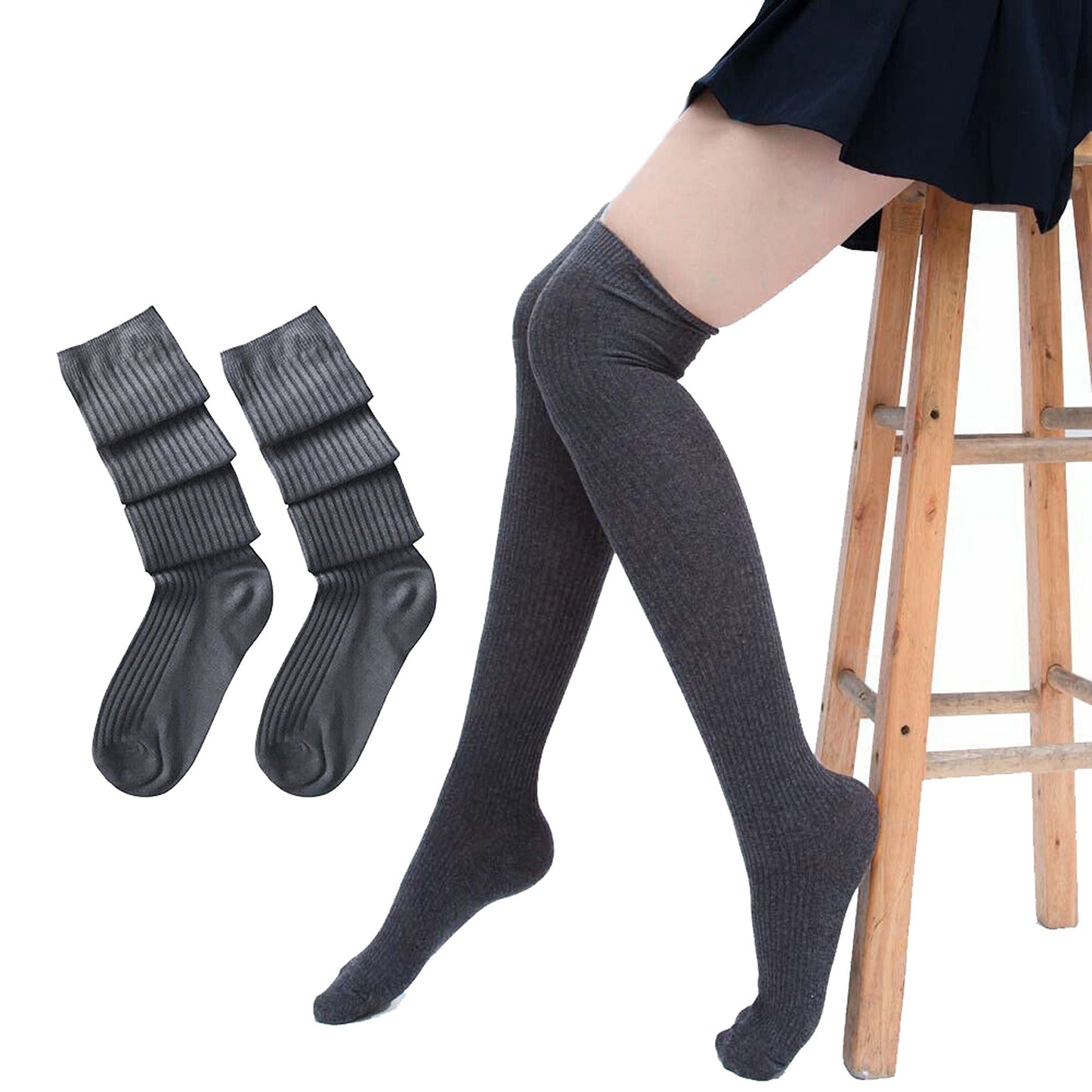 Fashion Over The Knee Socks Women Thigh High Long Stockings