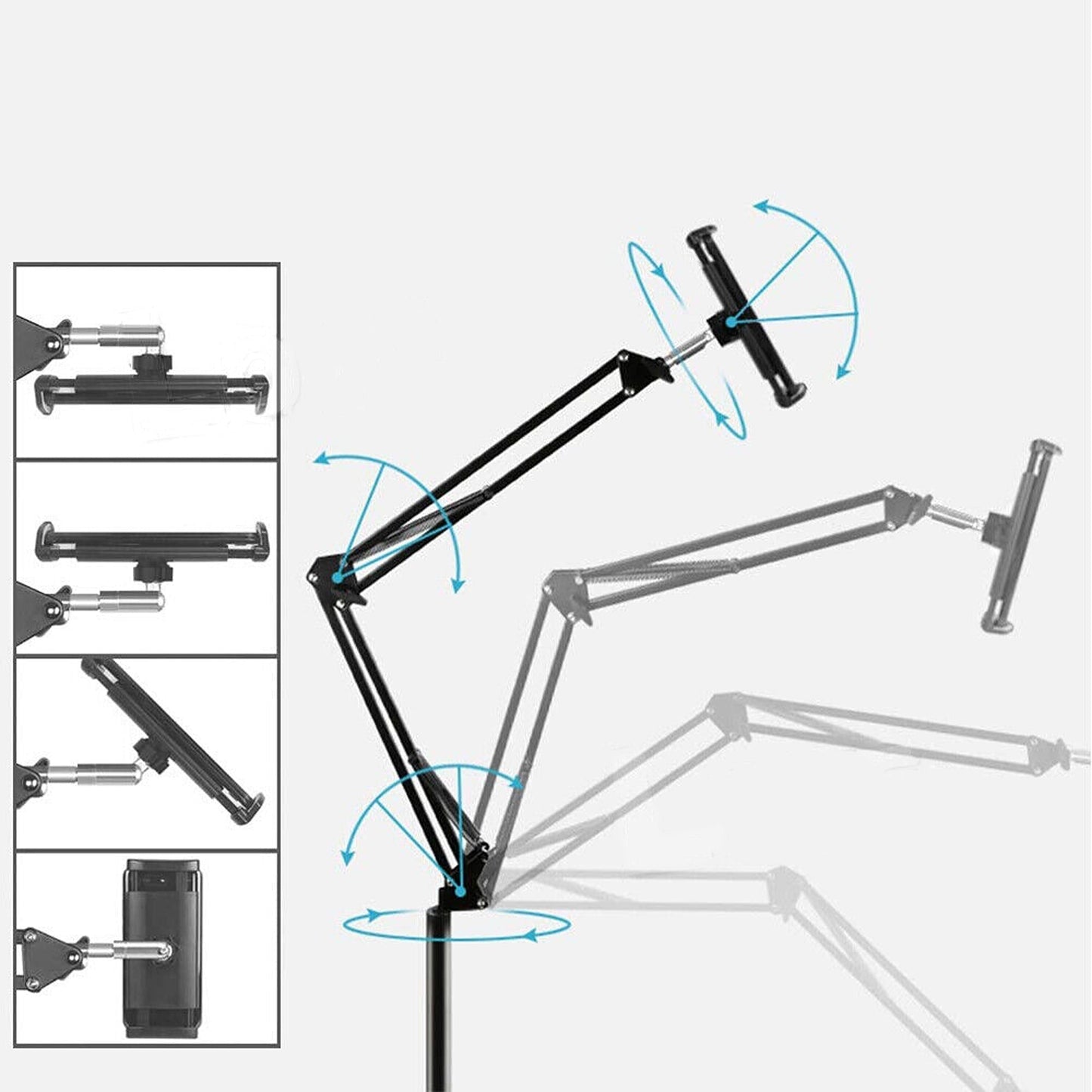 Adjustable Bed Stand Clip Holder For iPad iPhone Tablet