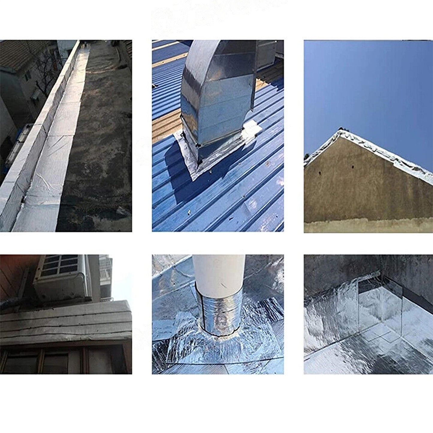 Roof Pipe Repair Waterproof Tape Butyl Rubber Aluminium Foil 50mm 5m