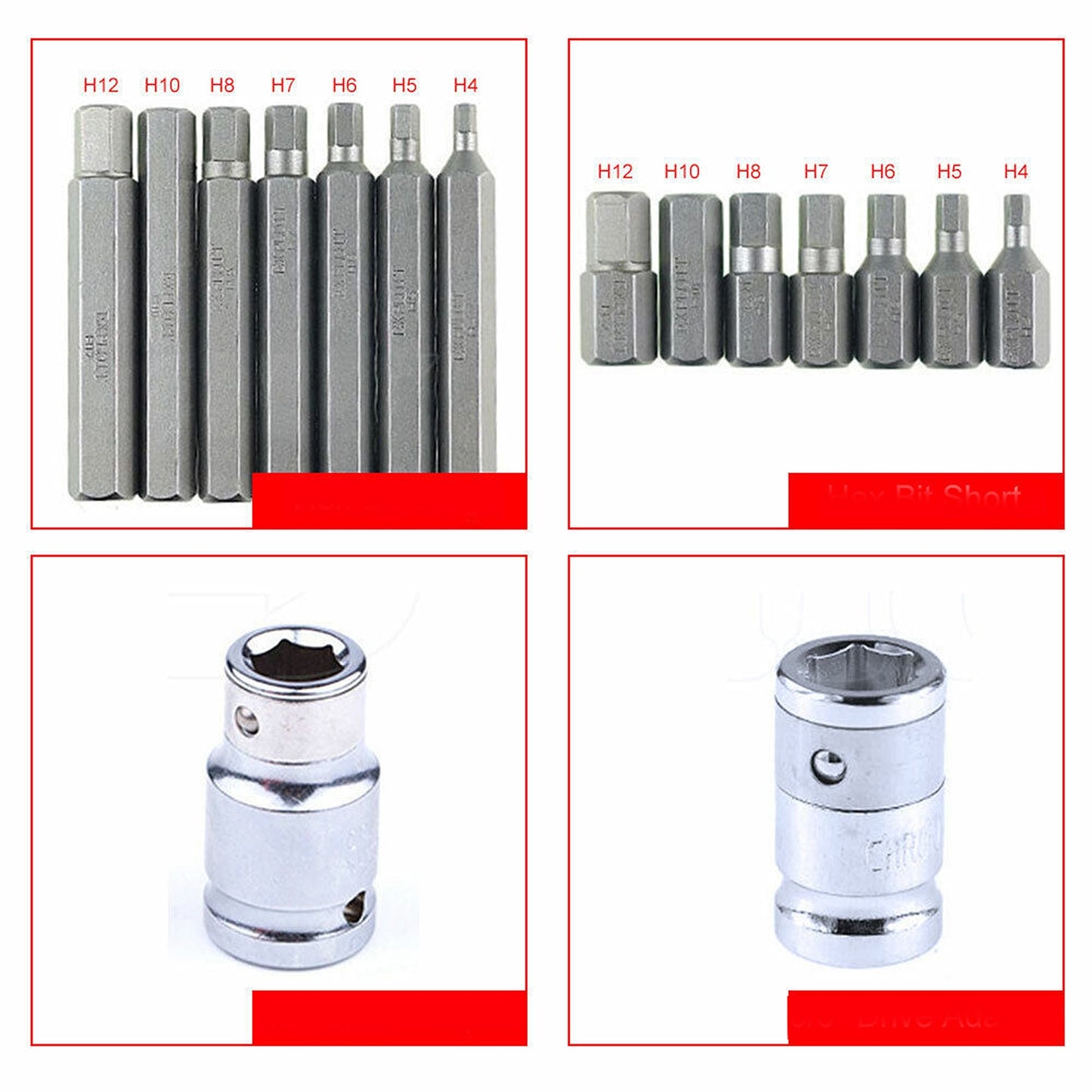 40pcs Allen Hex Key and Star Bit Socket Set Long Deep Sockets