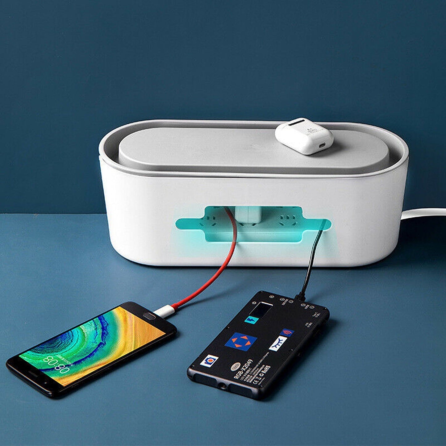 Cable Management Storage Box for Power Socket Wire Tidy Safety Case