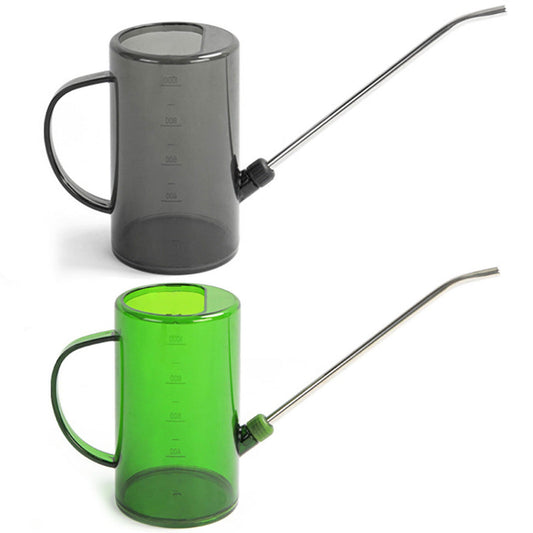 1L Indoor Outdoor Long Spout Watering Can Steel Plastic