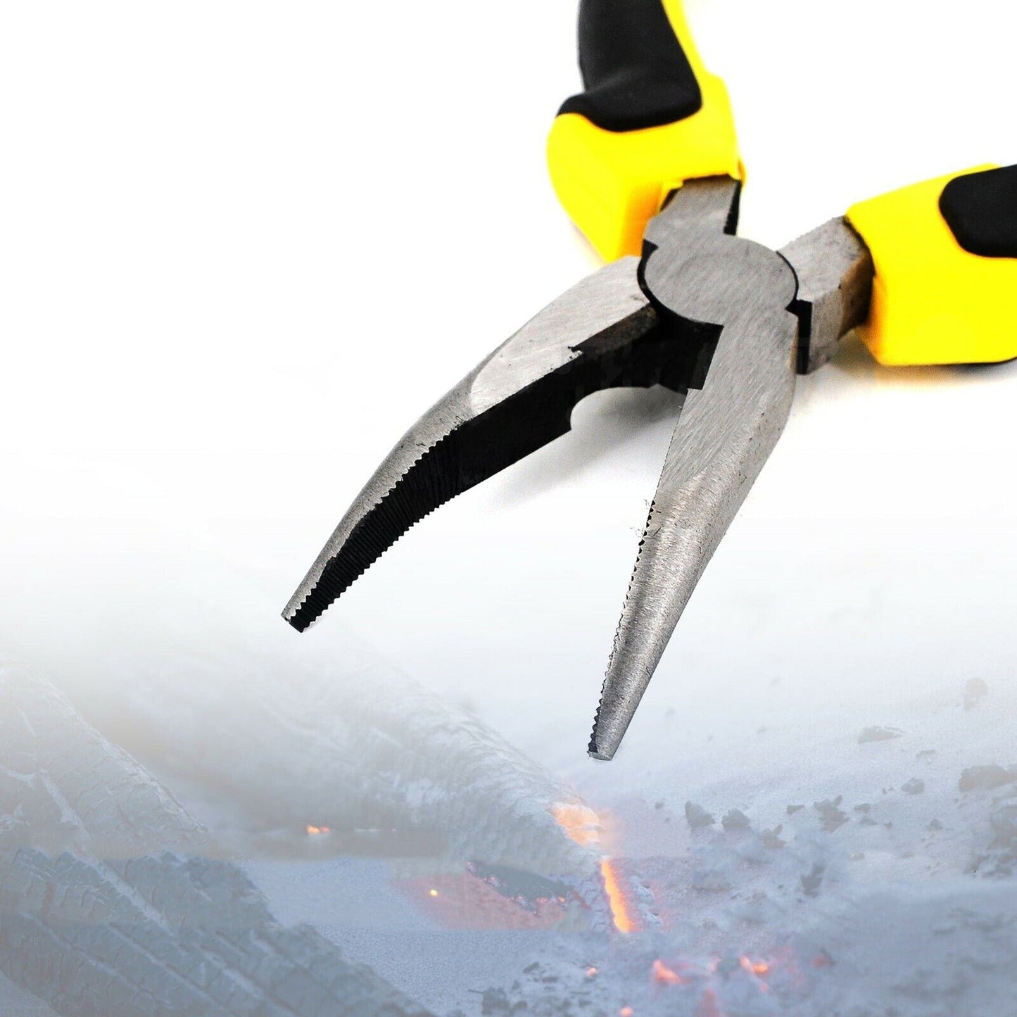 6in Bent Snip Needle Nose Pliers for Jewelry and Wire Cutting