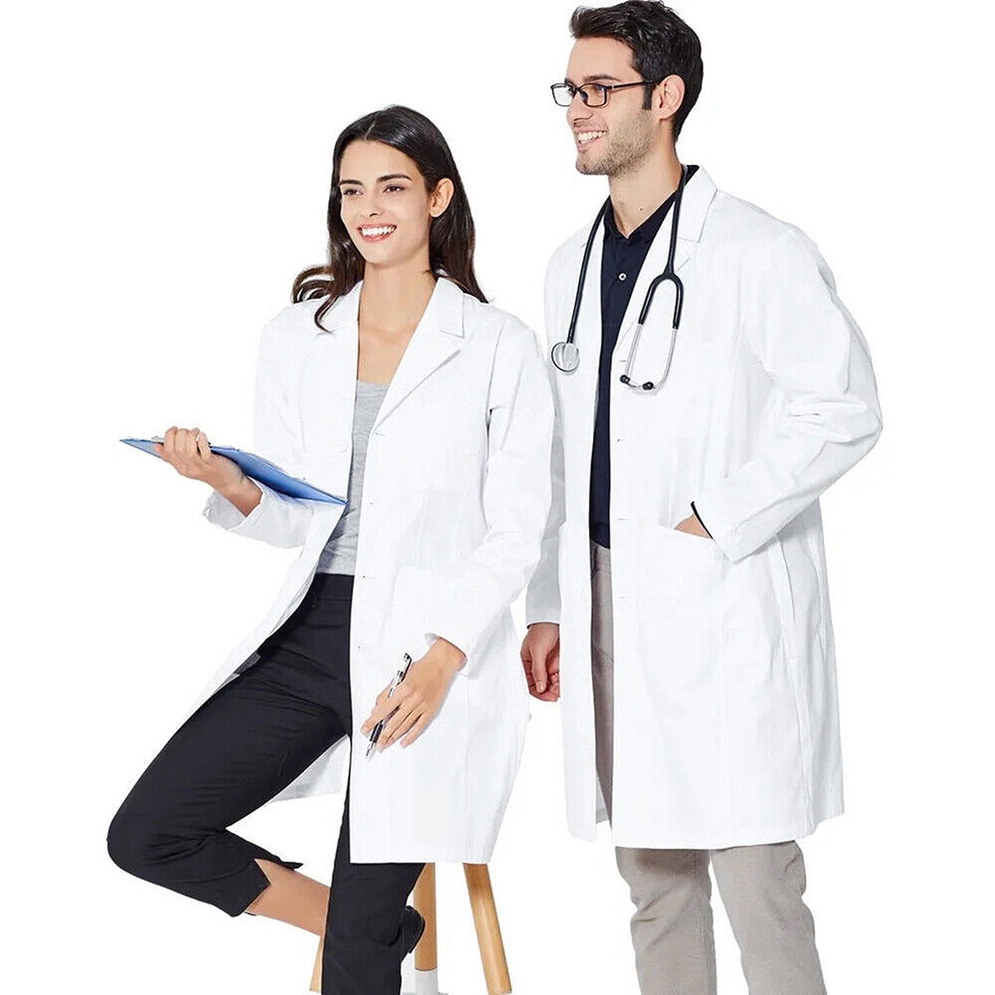 Lab Coat for Warehouse Hygiene and Food Industry White
