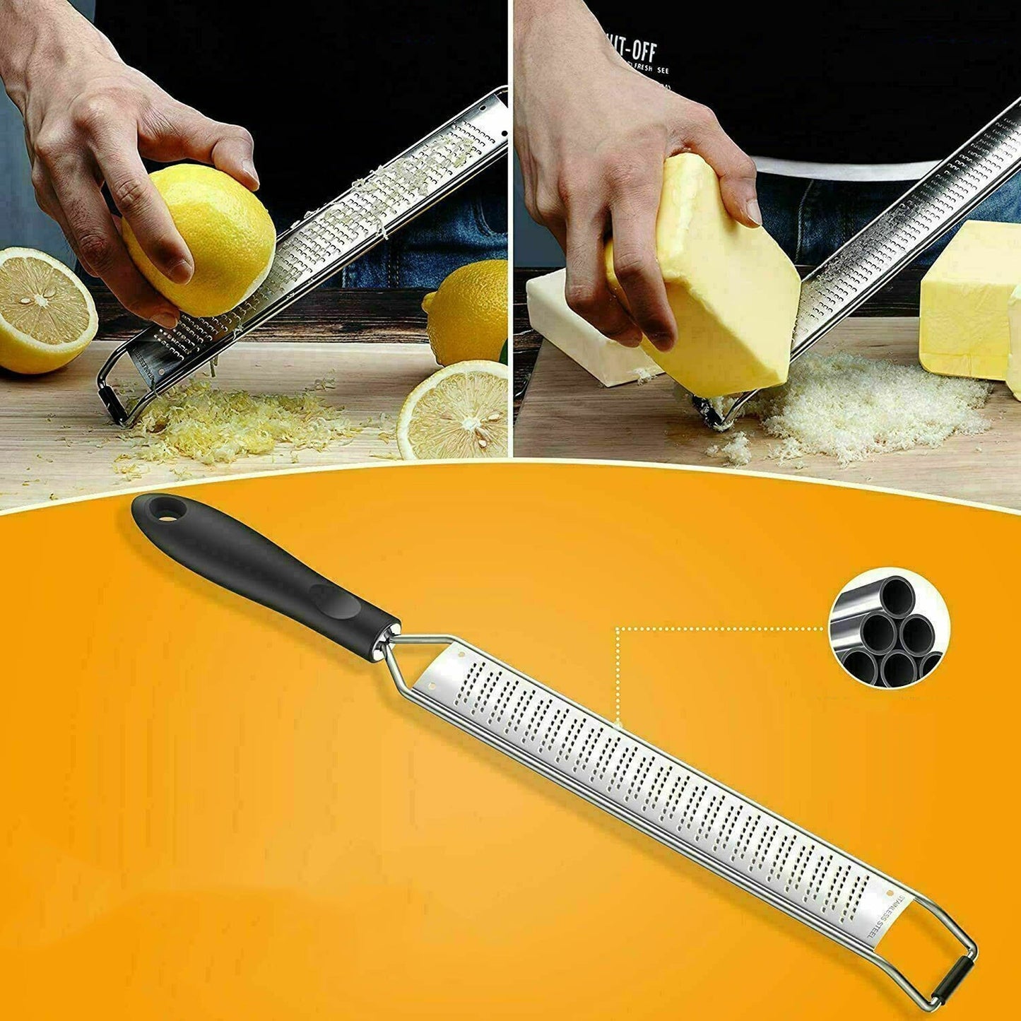 Stainless Steel Zester Grater for Cheese Lemon and Ginger