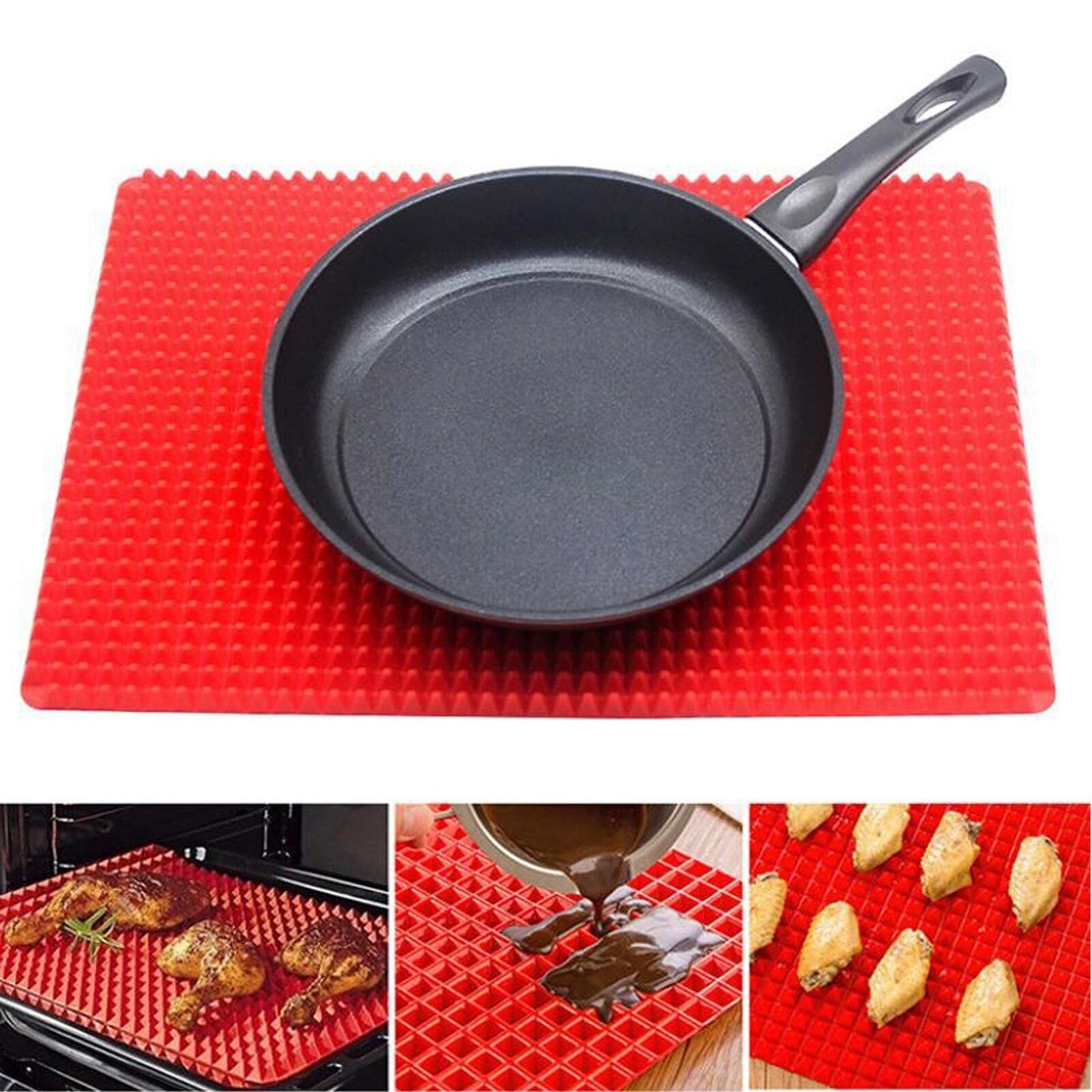 Non-stick Silicone Pyramid Baking Mat Oven Tray Liner