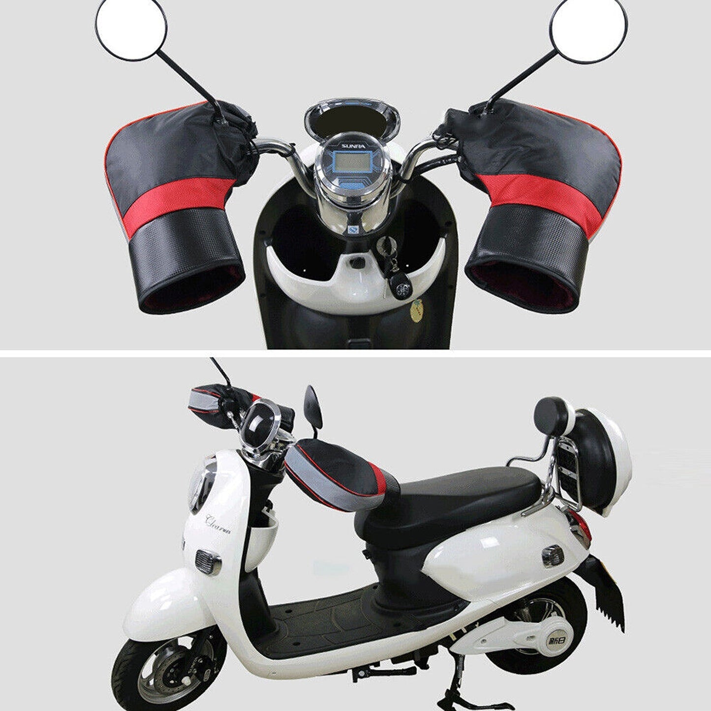 Winter Windproof Motorcycle Handlebar Muffs Thick Warm Handle Gloves