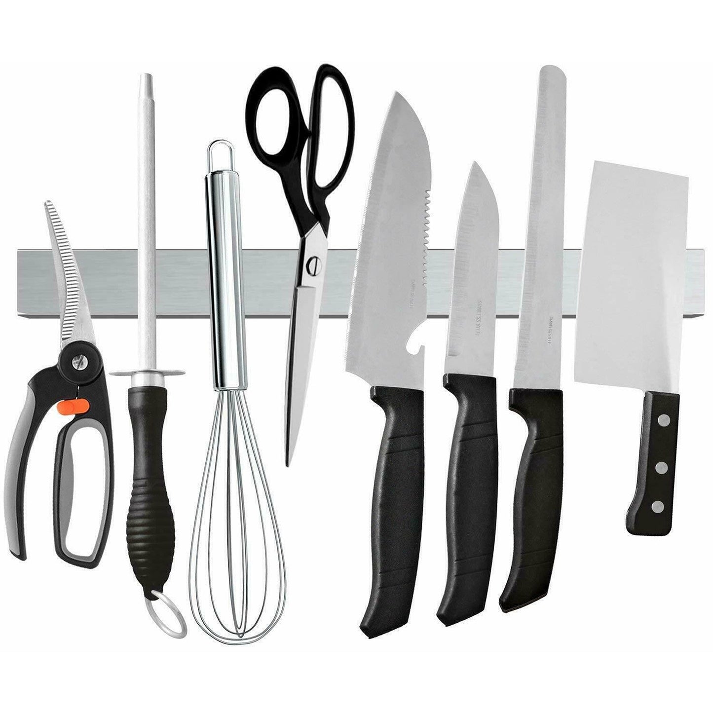 Magnetic Knife Strip Storage Self-Adhesive Holder for Kitchen Utensils