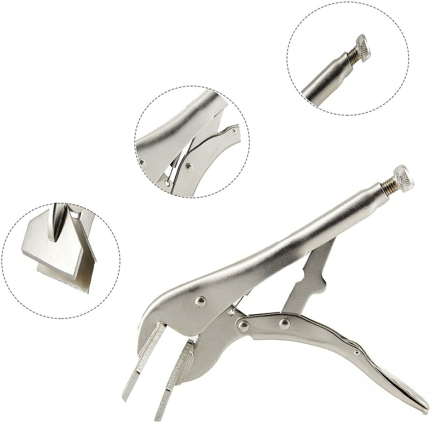 Adjustable 250mm Weld Plier Flat Sheet Metal Locking Clamp Vise Grip