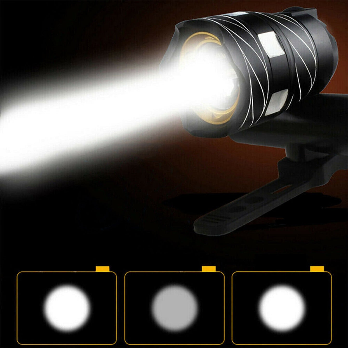 15000LM USB Rechargeable Waterproof LED Bicycle Light Front and Back Set