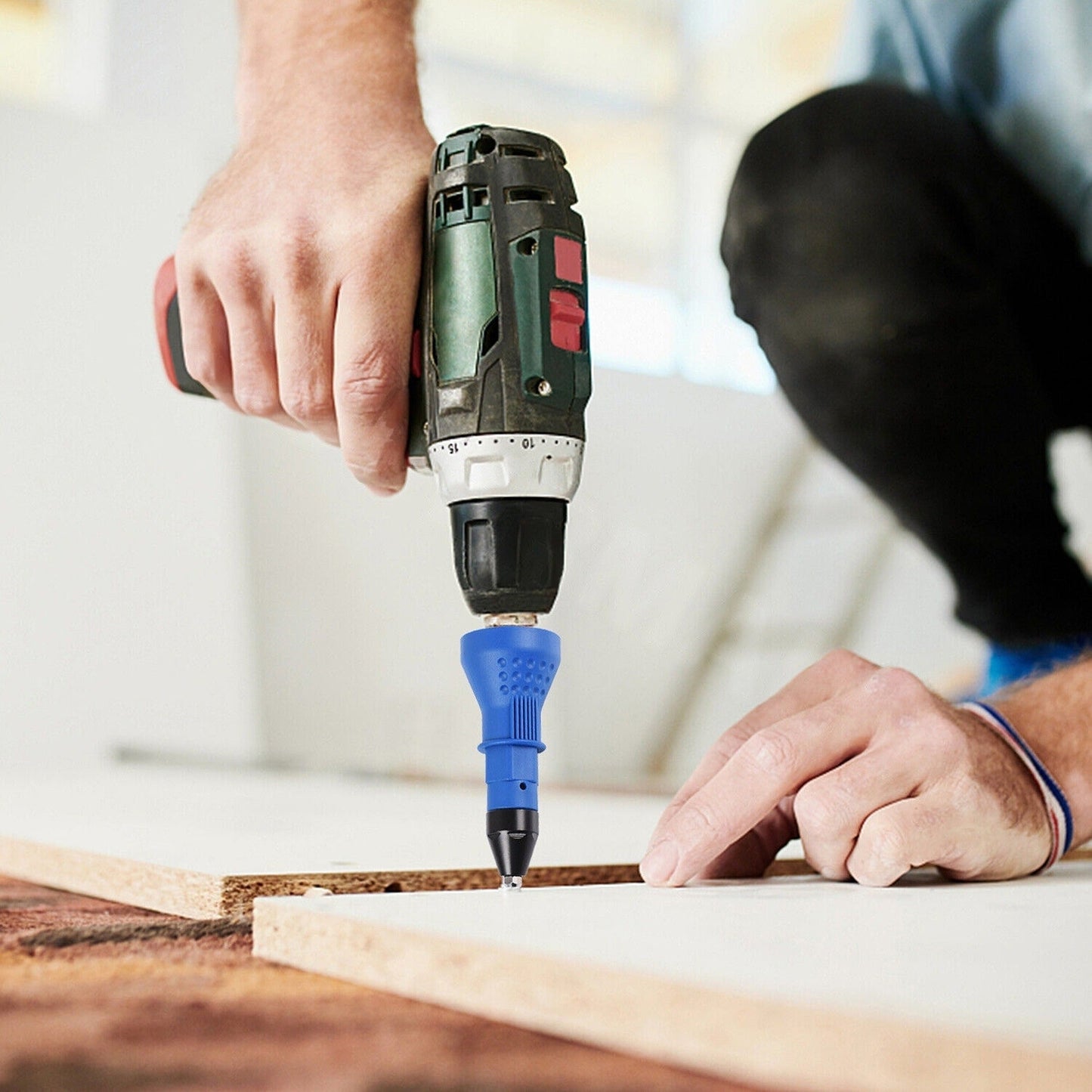Drill Adapter Rivet Gun Attachment for Cordless Riveter with Nuts