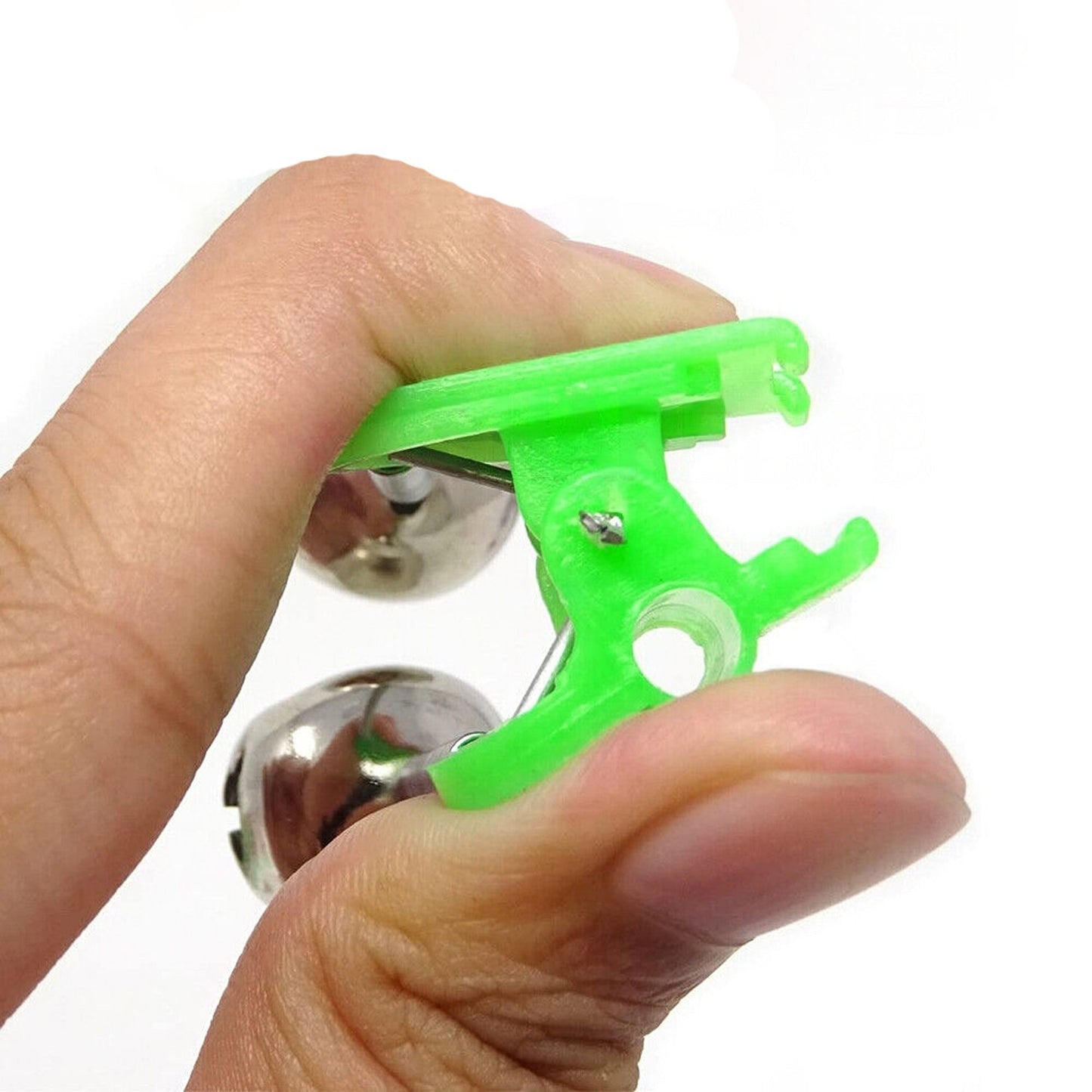Double Rod Fishing Alarm Bells Bite Indicator Hot Green