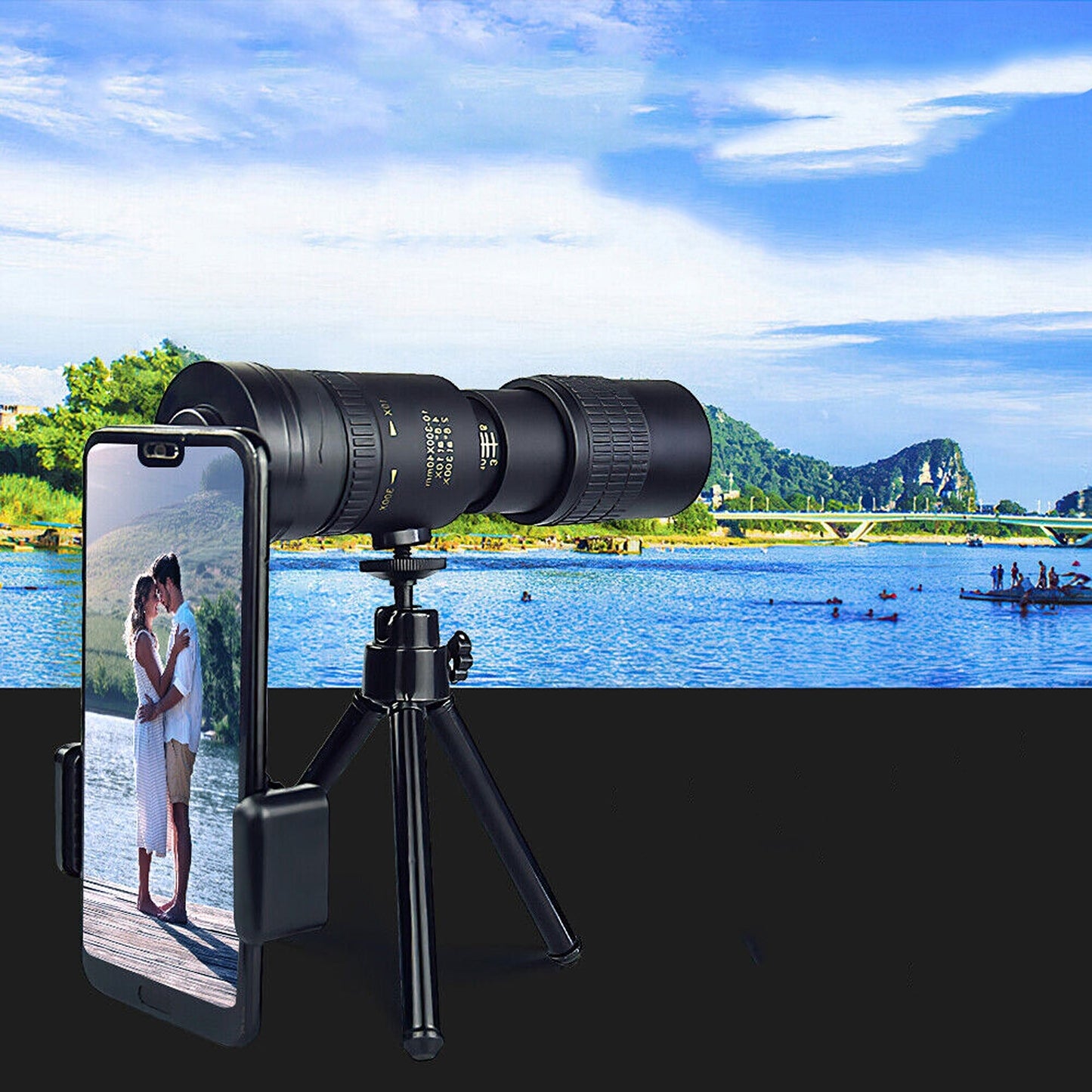 Waterproof 4K Zoom Monocular Telescope Super Telephoto Night Vision