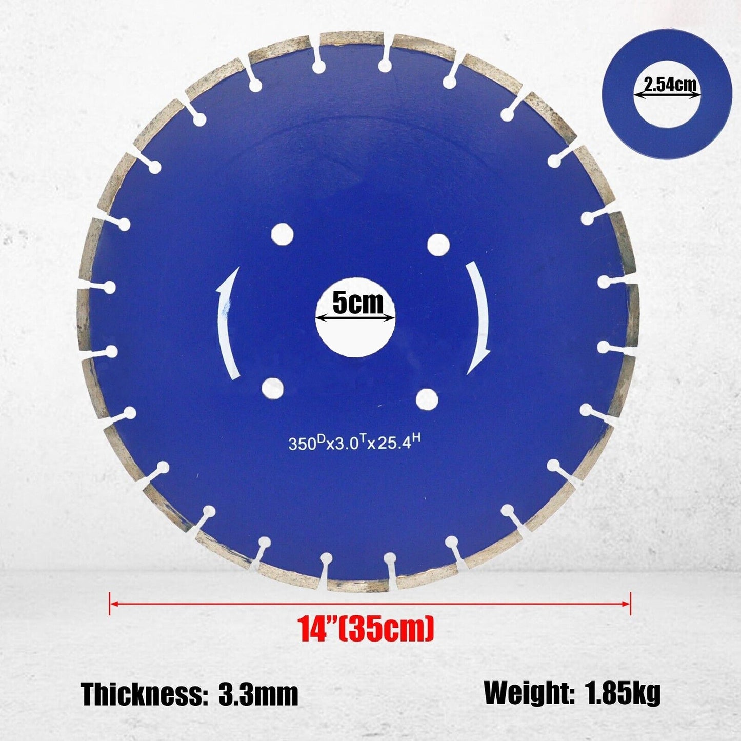 Diamond Cutting Disc Dry Diamond Blade Tile Cutting Wheel 12 to 14in
