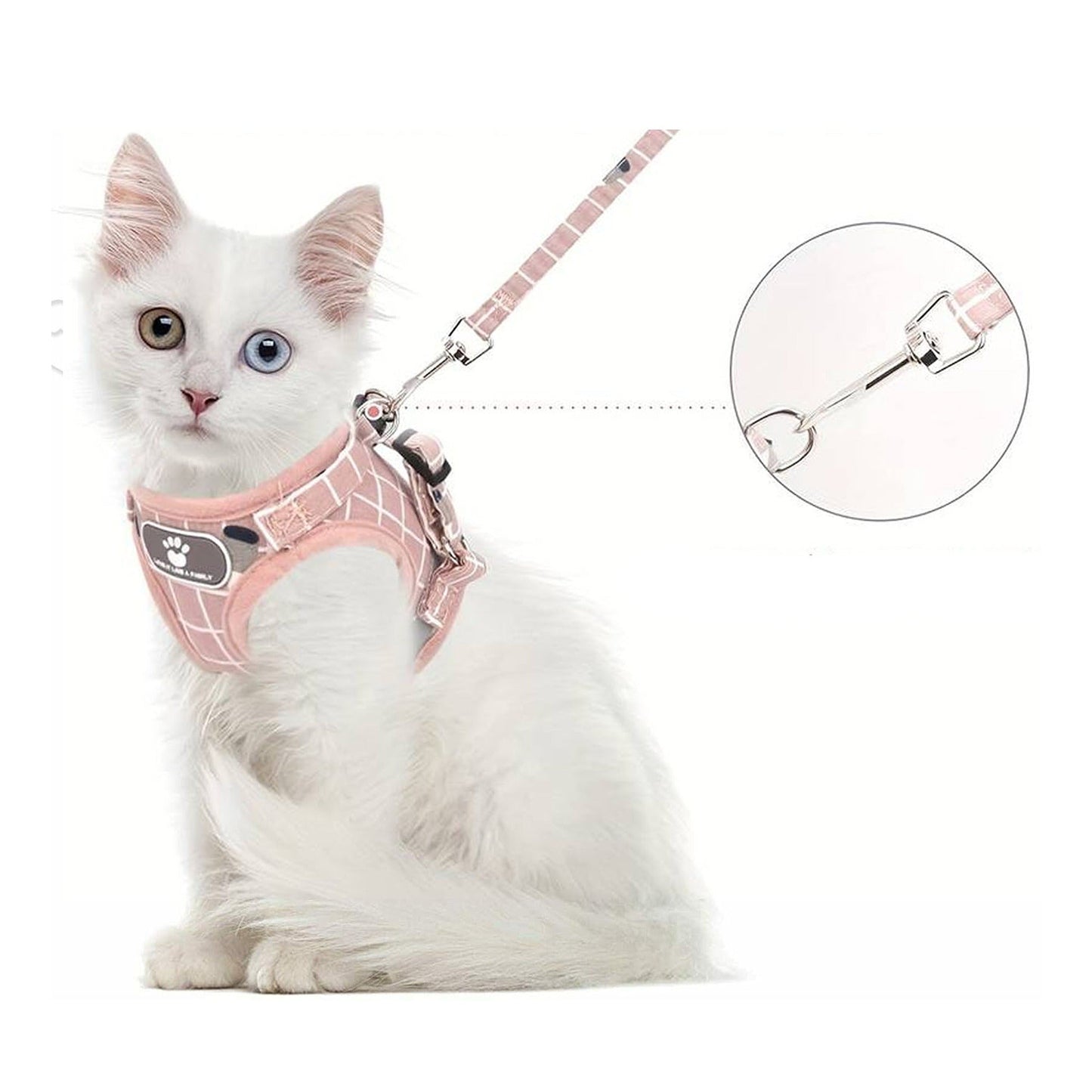 Pink Adjustable Mesh Pet Vest Harness for Cats and Dogs