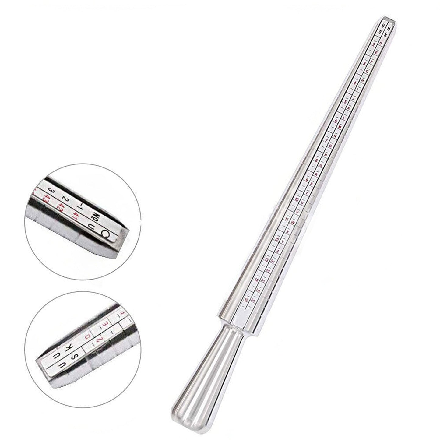 Jewelry Making Steel Ring Sizer Mandrel Gauge Rubber Hammer Tool Set