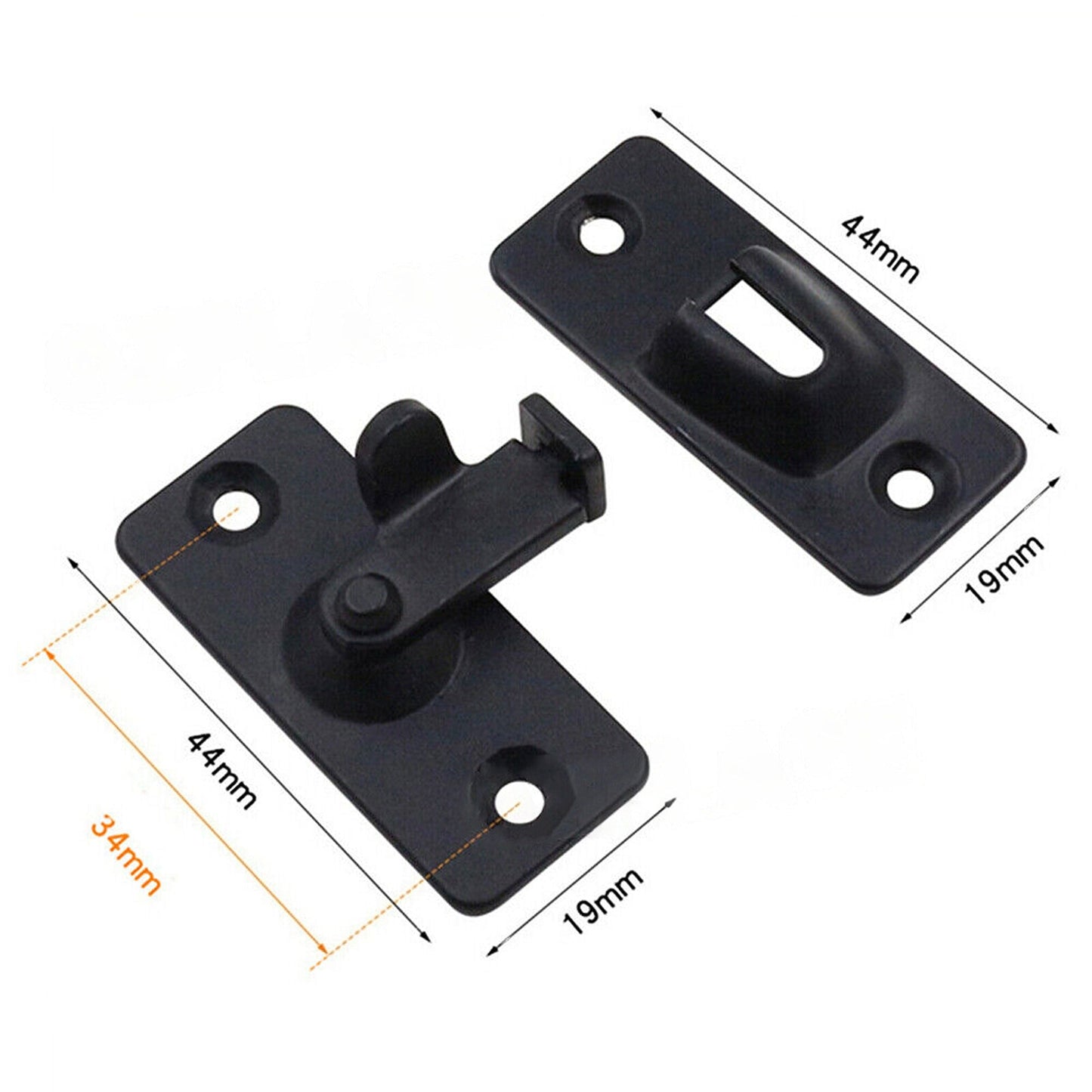 Sliding Door Lock Stainless Steel Right Angle Safety Latch