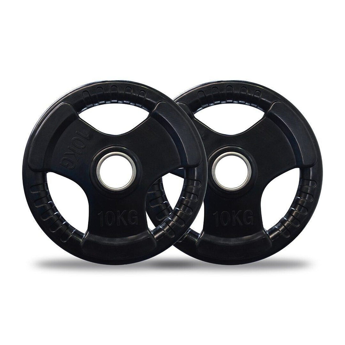 Commercial Grade Cast Iron Weight Plate Set Olympic Rubber Coated
