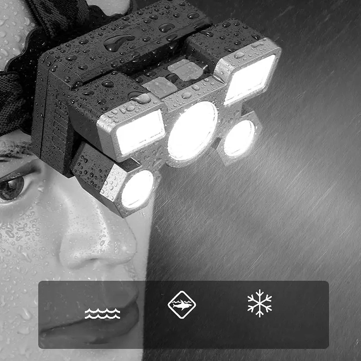 Rechargeable Headlamp Flashlight LED USB Light Camping Lamp