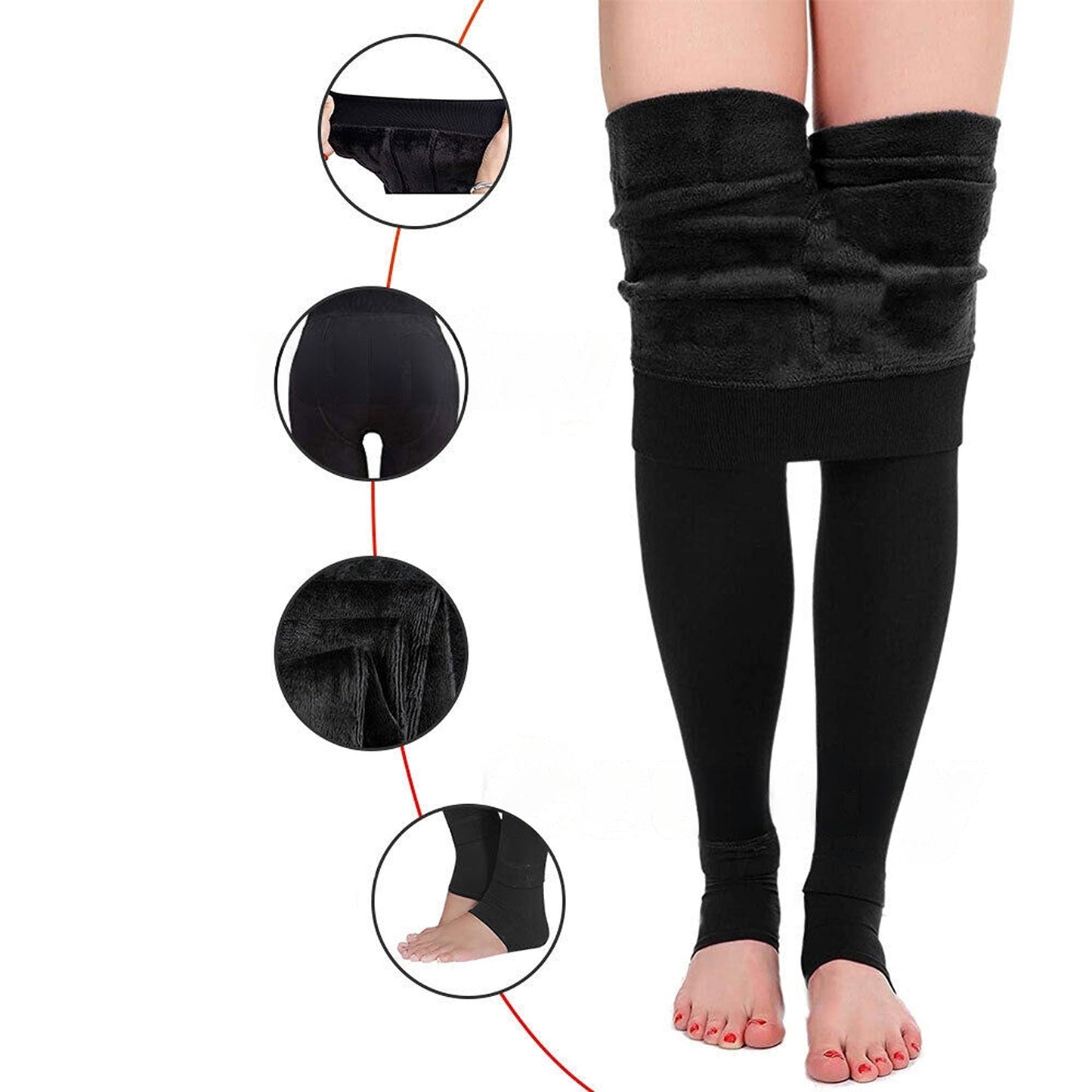 Thermal Fleece Lined Leggings Women Winter Slim Stretch Pants