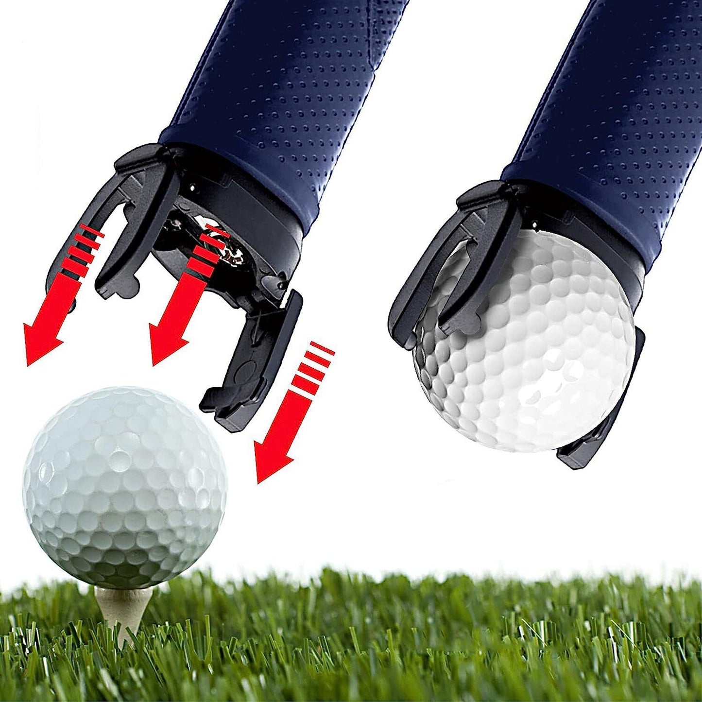 2pcs Golf Ball Retrieval Tool Back Saver Putt Retriever for Putter Grip