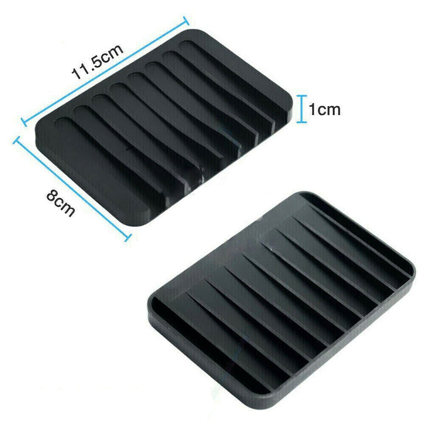 3pcs Bathroom Silicone Soap Holder Tray Plate Storage Rack