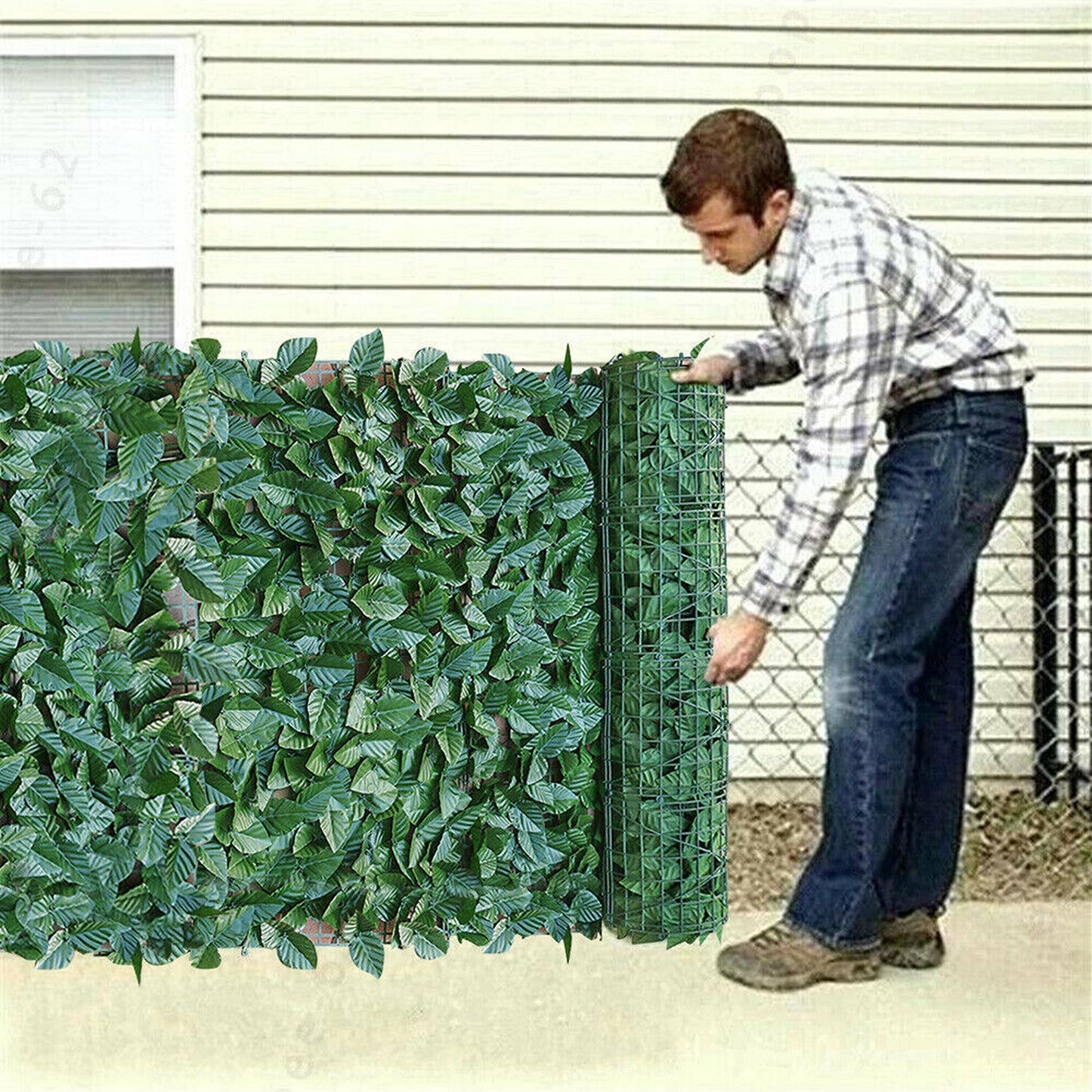 Vertical Garden Artificial Plant Wall Panels Ivy Leaf Hedge Mat for Foliage