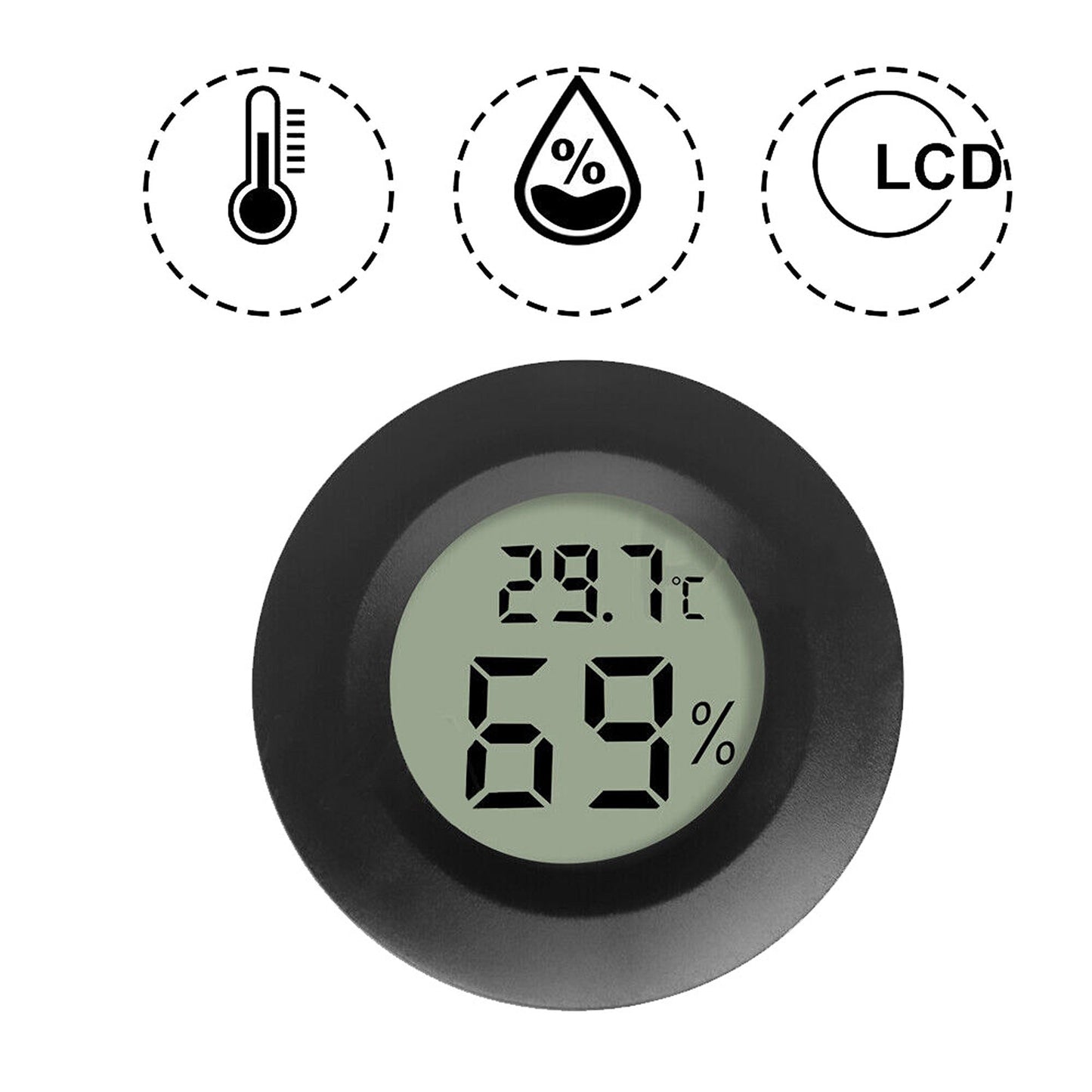 4pcs Mini Digital LCD Thermometer Indoor Hygrometer Humidity Meter