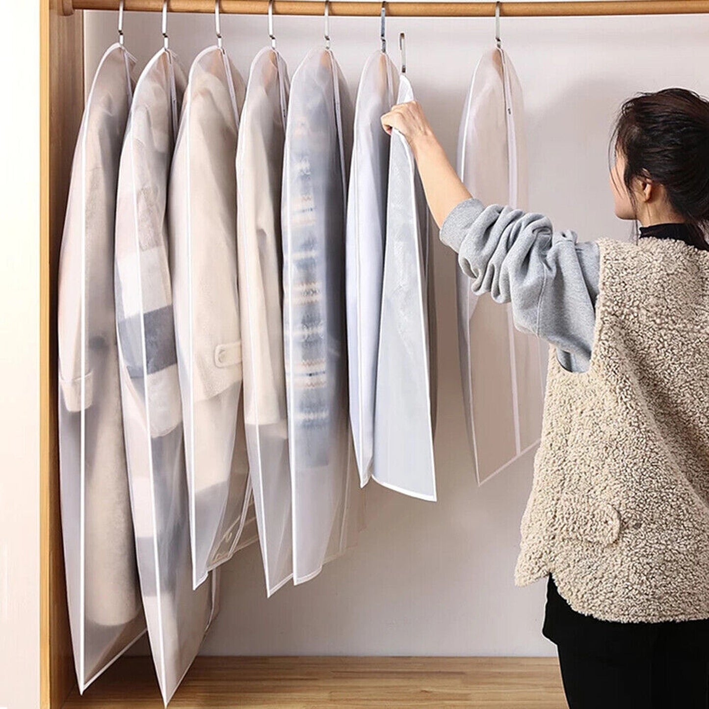 12-Pack Garment Storage Bags for Dress and Suit Protection