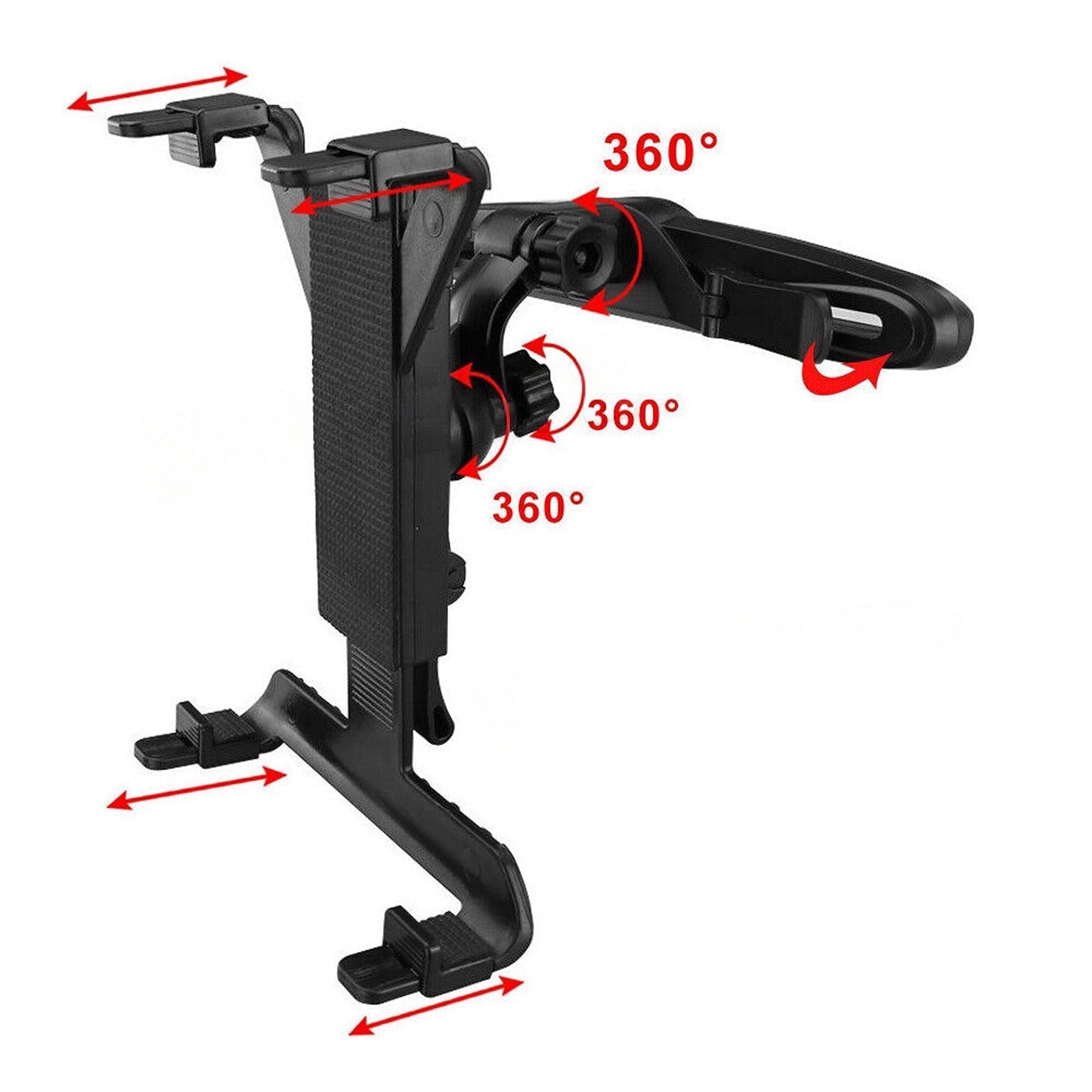 Adjustable Car Seat Headrest Mount for 8 to 12in iPad Samsung Tablet Holder
