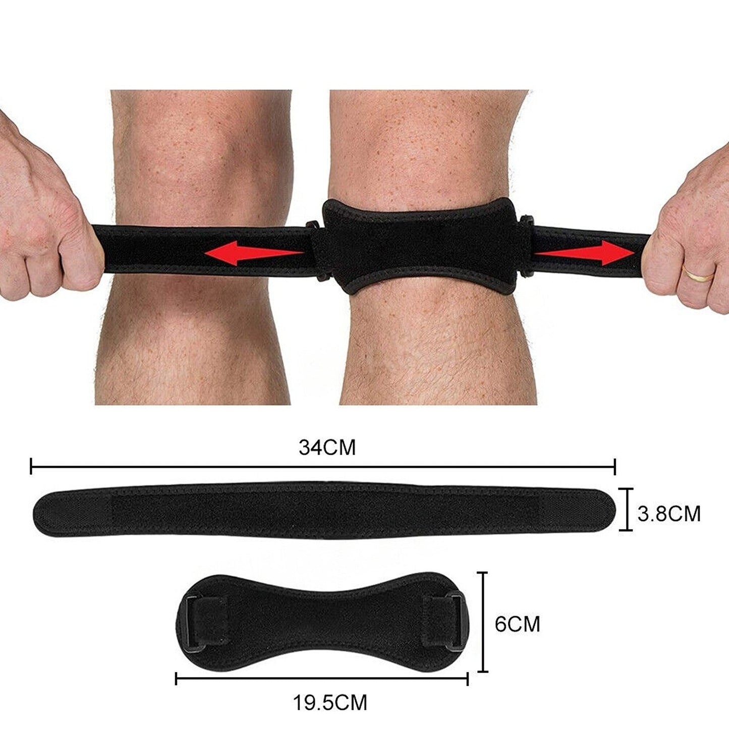 2pcs Dual Support Patella Strap Knee Brace for Sports