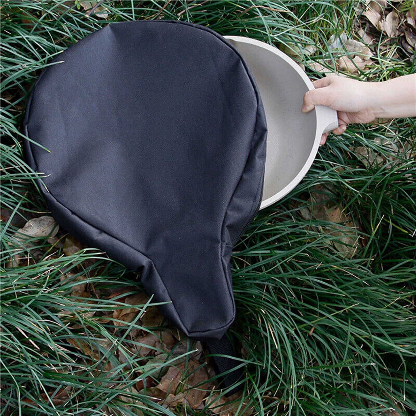 Waterproof Skillet Storage Bag for 8 10 12-inch Skillets with Access Hole