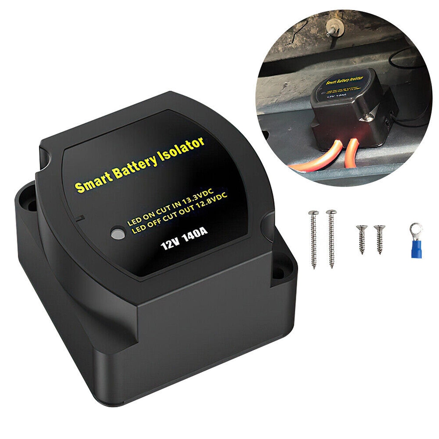 12V Dual Battery Smart Isolator System with Voltage Sensitive Relay