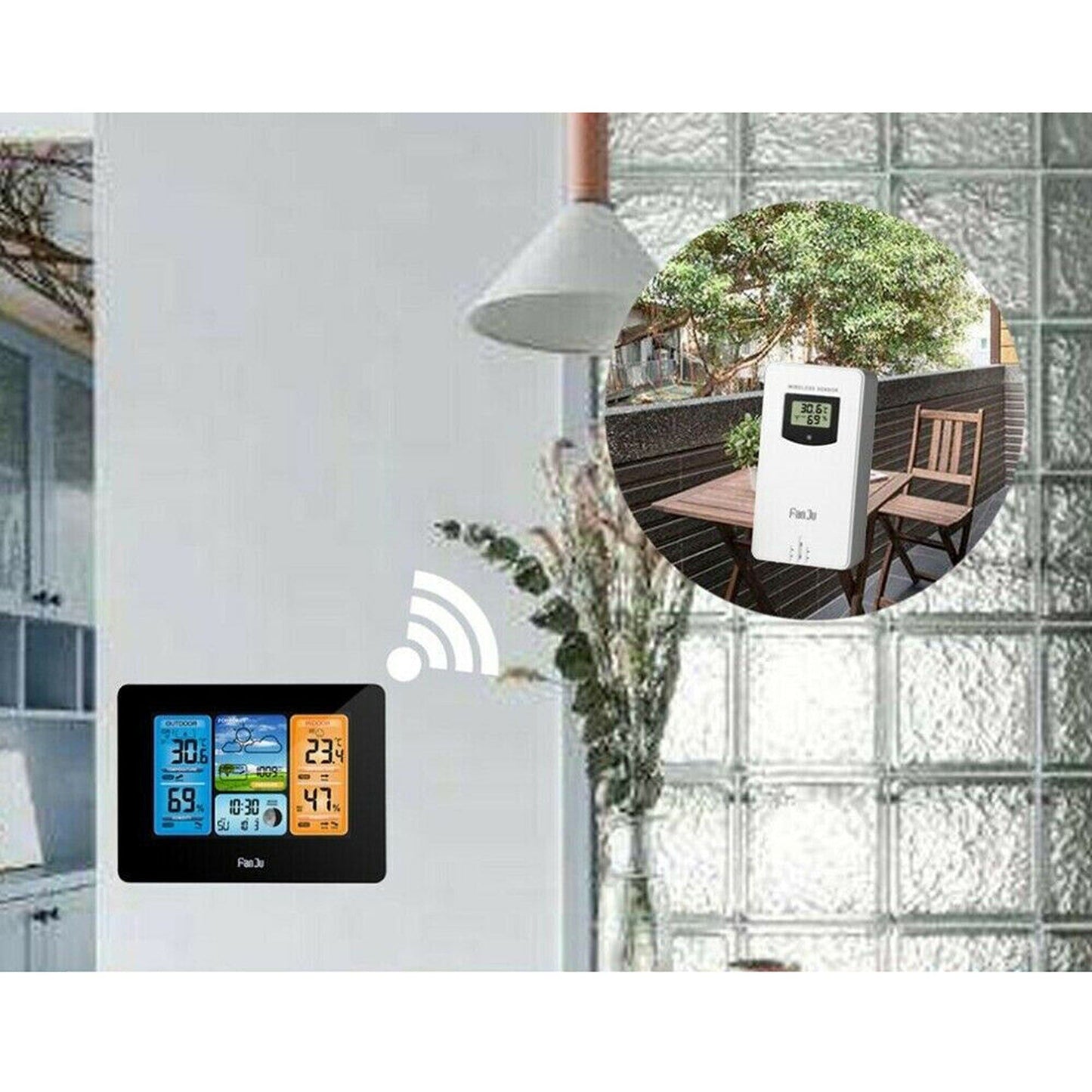 Wireless Indoor and Outdoor LCD Digital Weather Station with Clock and Calendar