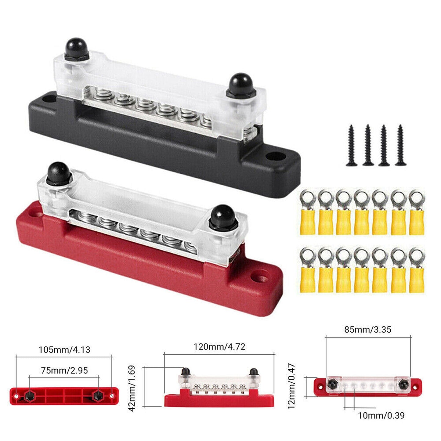 Power Distribution Block for Car Battery Connection Dual Terminal