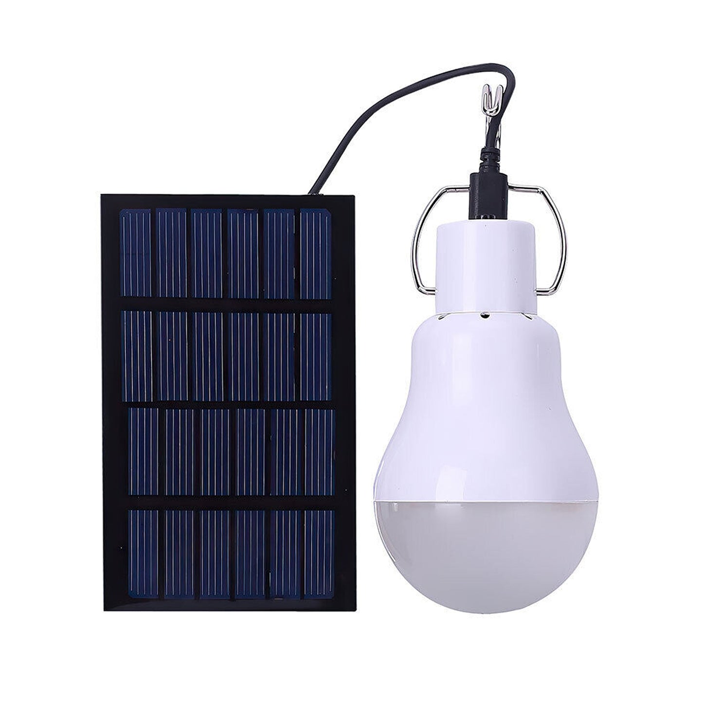 Solar Powered LED Light Bulb for Outdoor Camping and Indoor Use