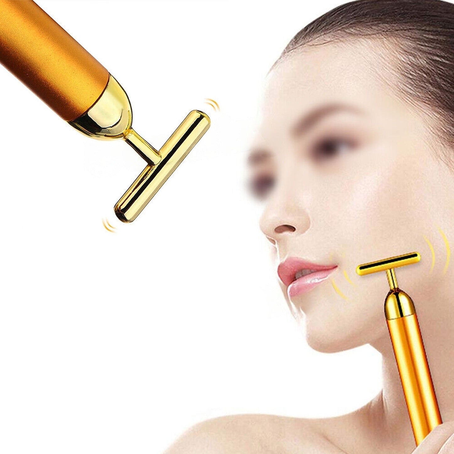 Gold Pulse Energy Facial Massager Beauty Bar for Face Tightening