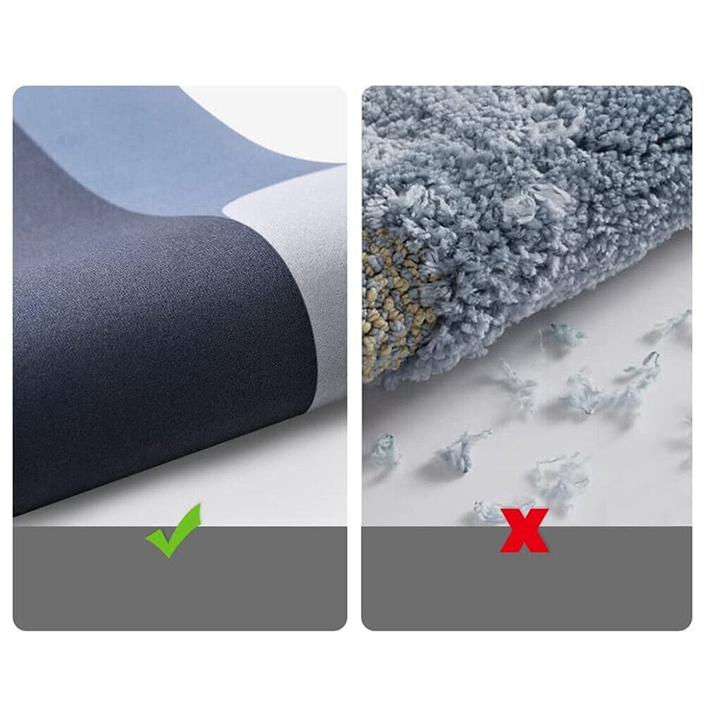 Navy Quick-Drying Non-Slip Bath Mat Super Absorbent Soft Diatom Mud