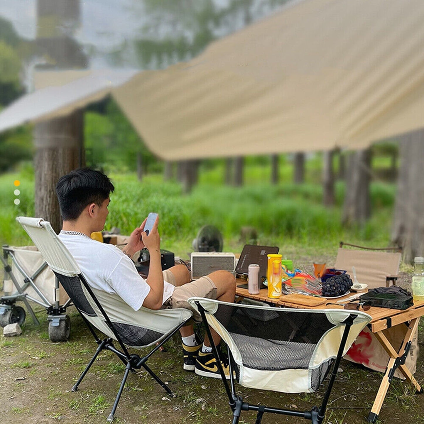 Foldable Fishing Chair with Lightweight Design for Camping and Travel