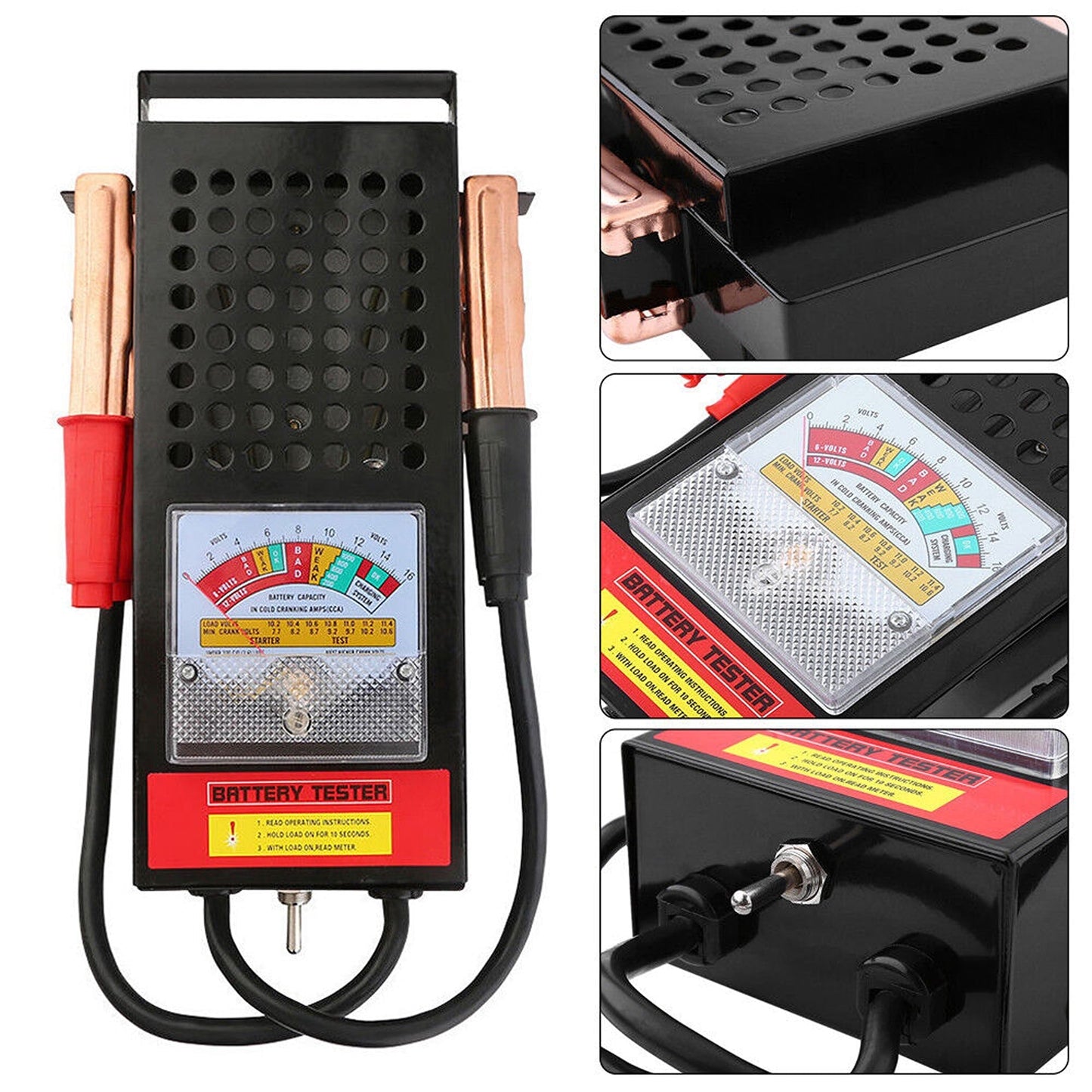 6V & 12V Universal Battery Load Tester for Cars
