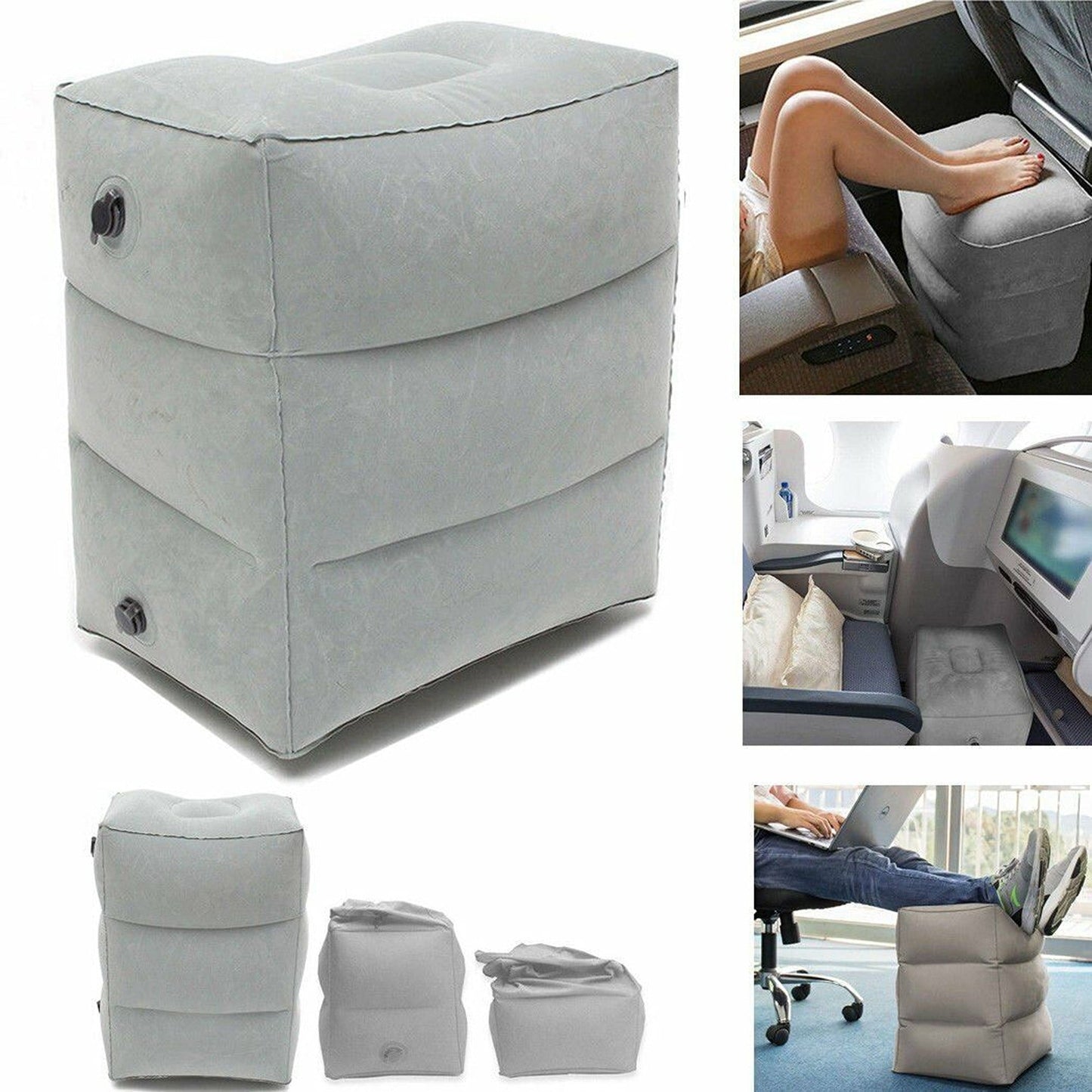 Inflatable Leg Rest Foot Air Pillow for Travel and Office