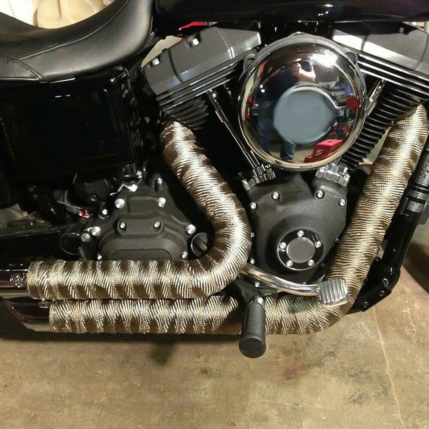 Heat Resistant Titanium Exhaust Wrap 10M with Stainless Steel Ties 2000F
