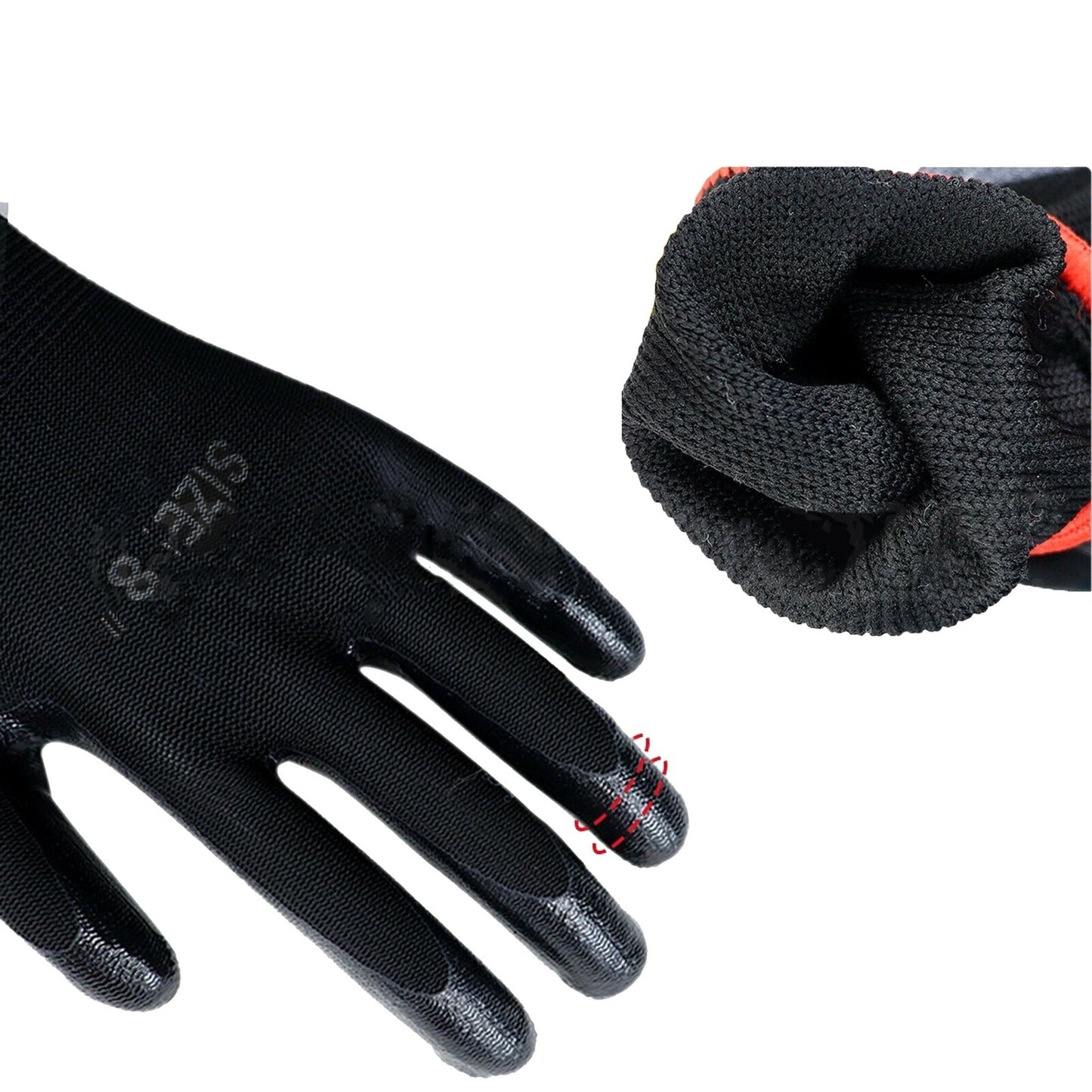 Cut Resistant Nitrile Coated Safety Work Gloves Puncture Antislip 8in