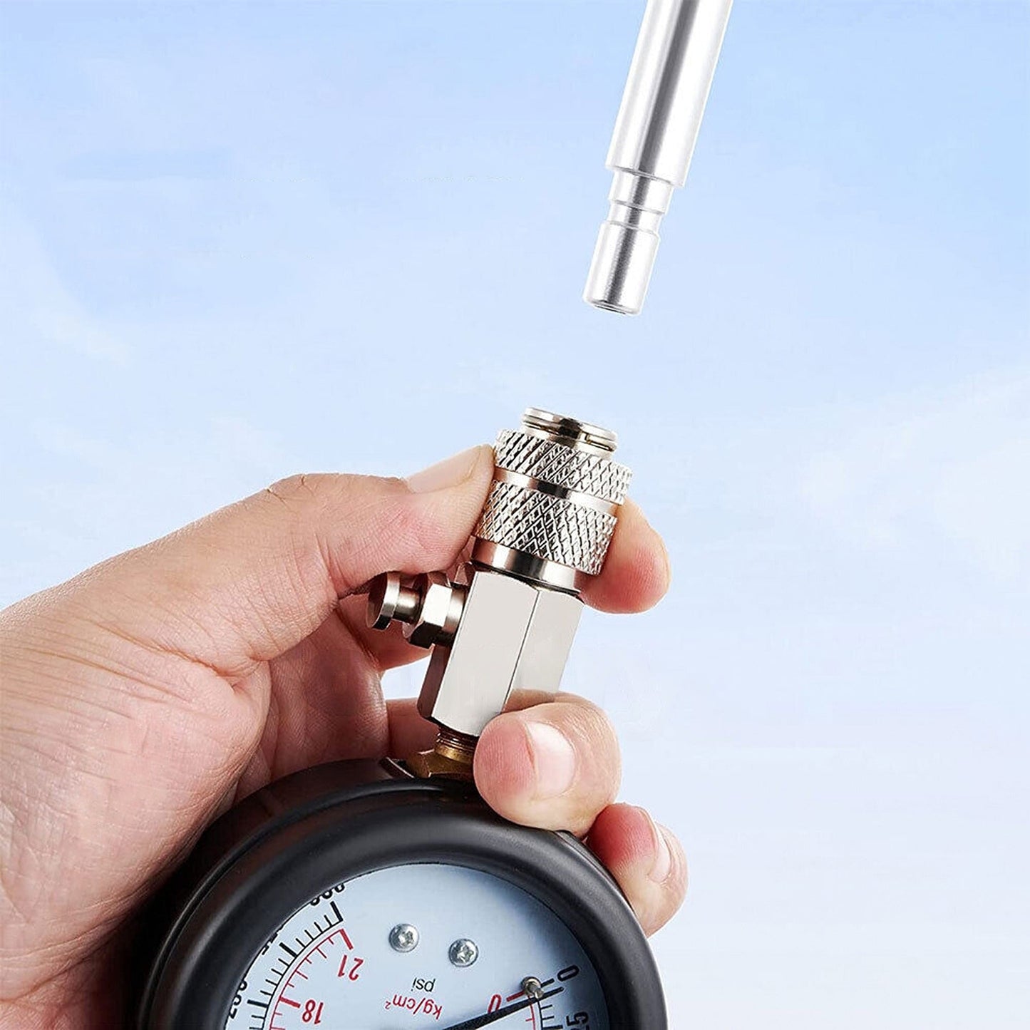 Compression Tester Kit for Car Engines Petrol Pressure Meter Automotive
