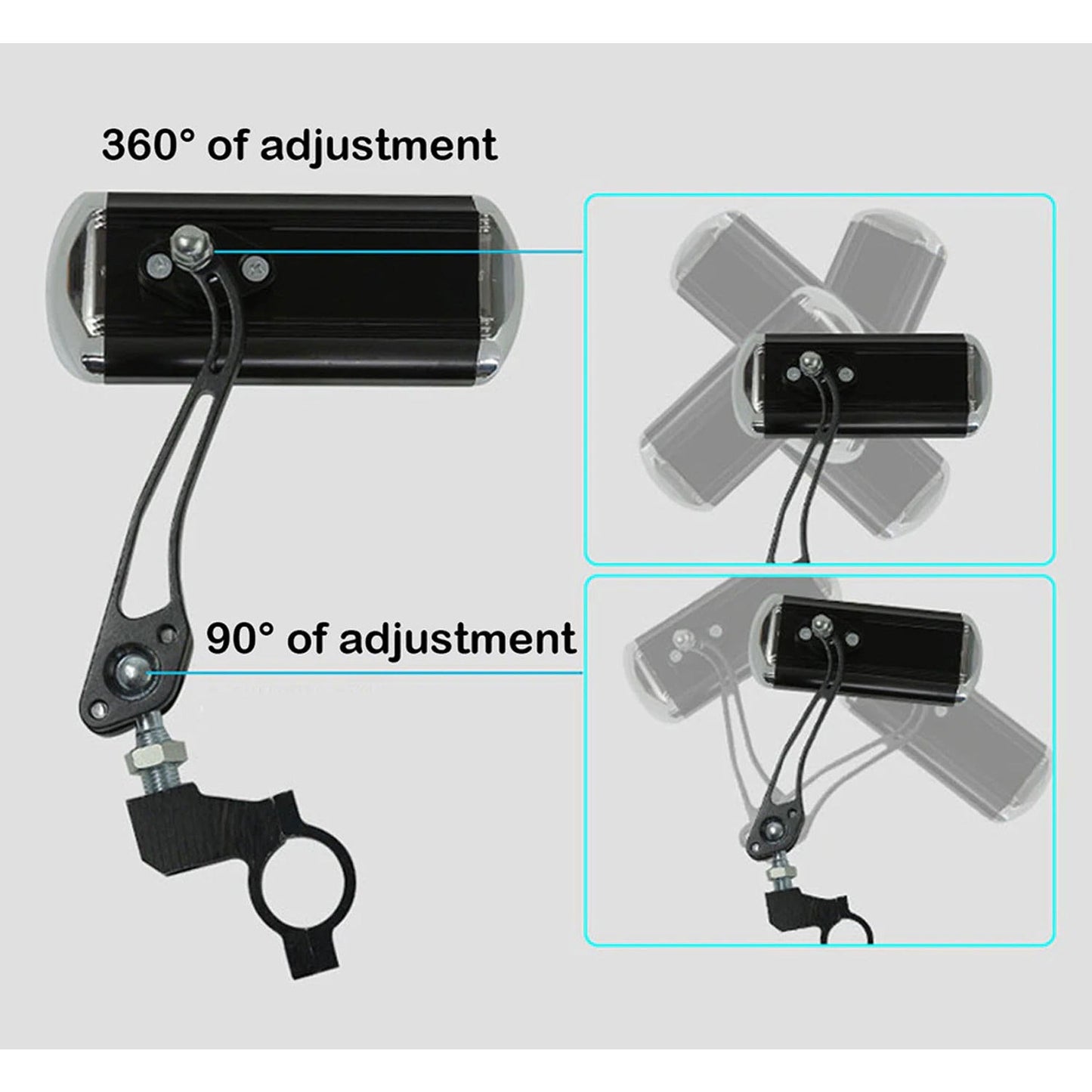 1pair Rectangular Rear View Cycling Mirror for Bicycle Handlebar