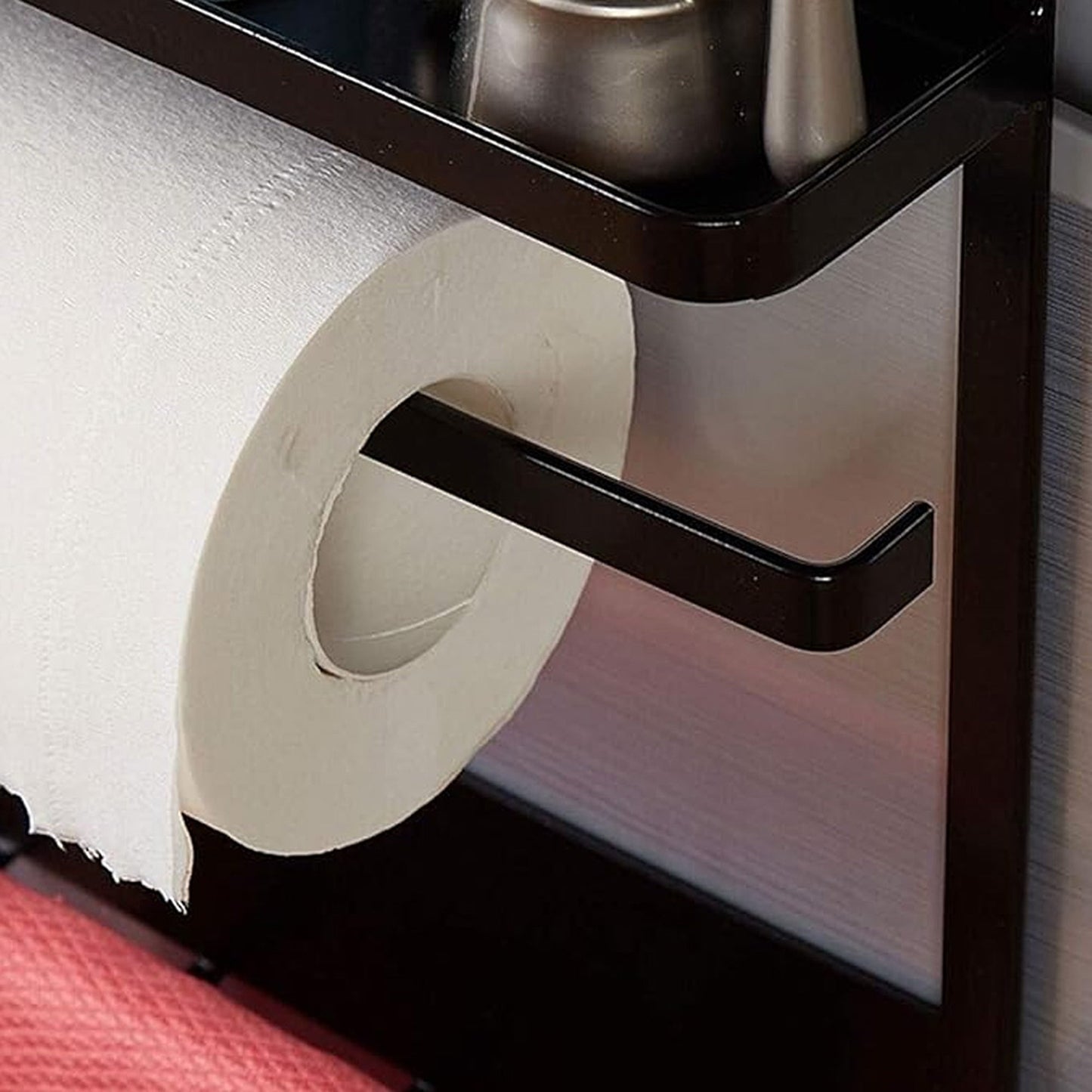 Magnetic Refrigerator Storage Rack with Hooks and Towel Holder