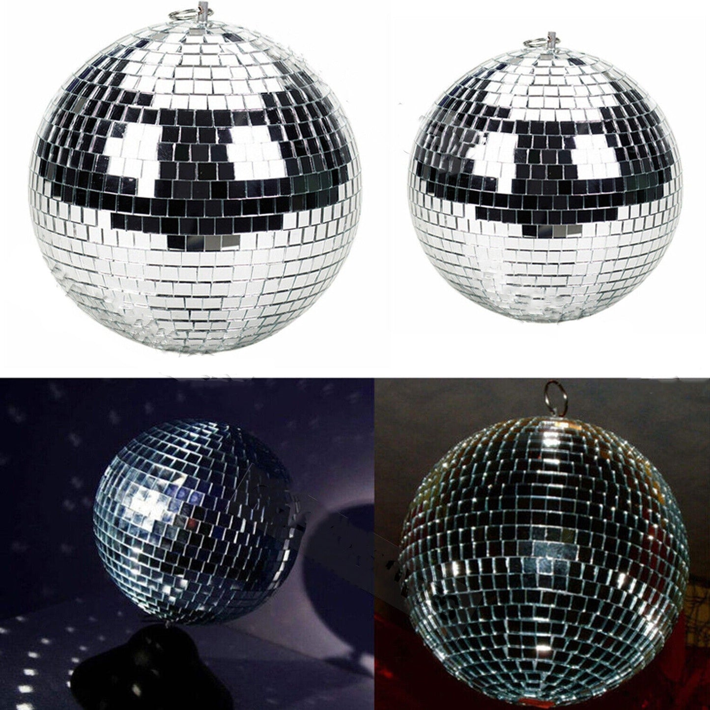 Silver Disco Mirror Ball for Dance Party and DJ Stage Lighting