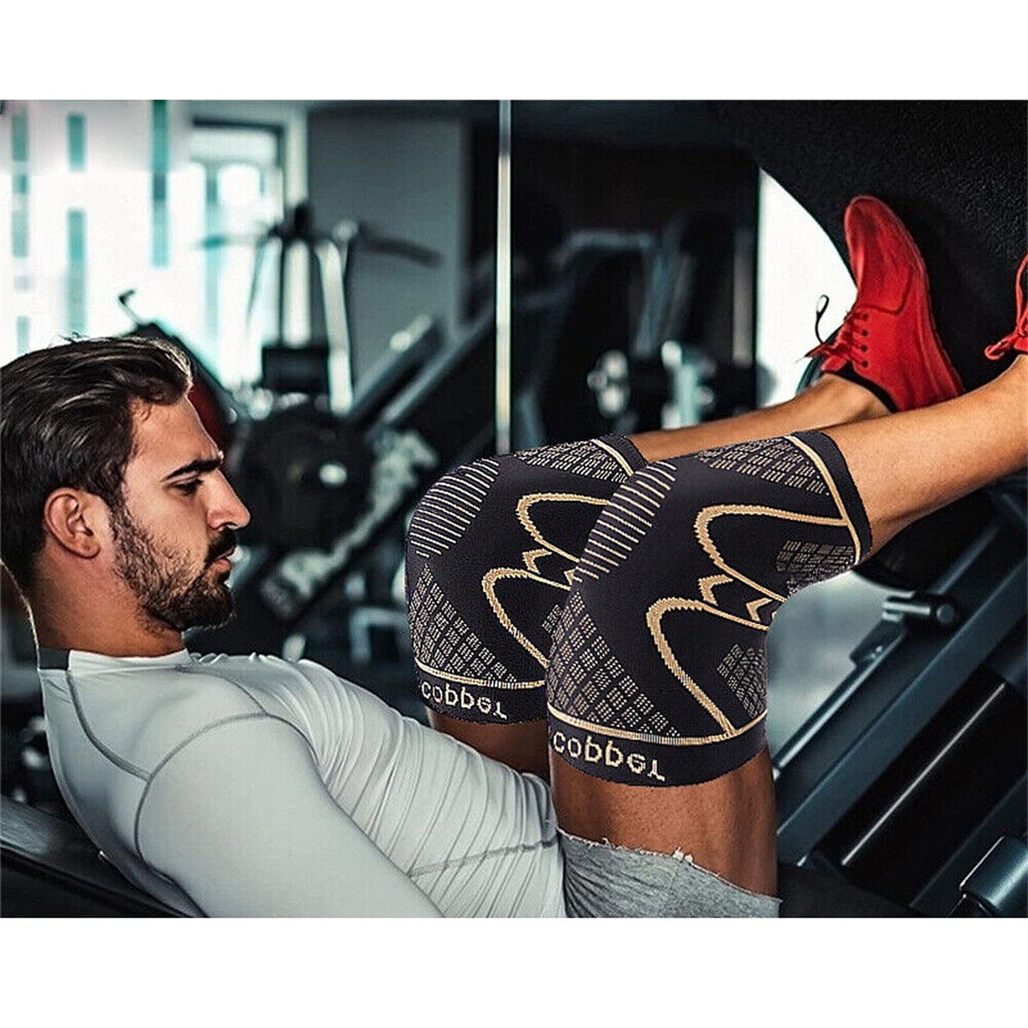 Copper Compression Sleeve for Knee Pain Relief in Sports