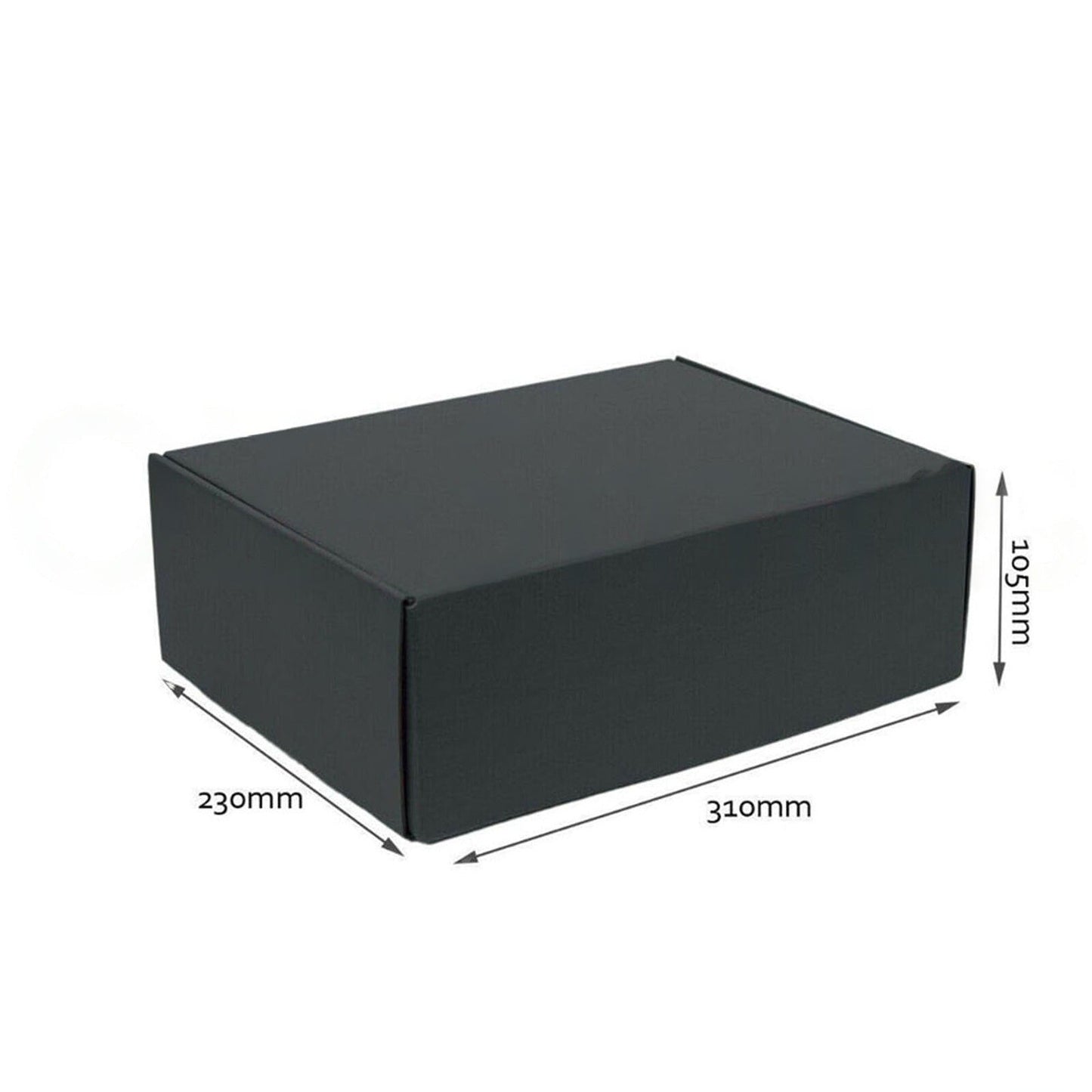 Deluxe Black A4 Tuck Mailing Box for Gifts and Packaging