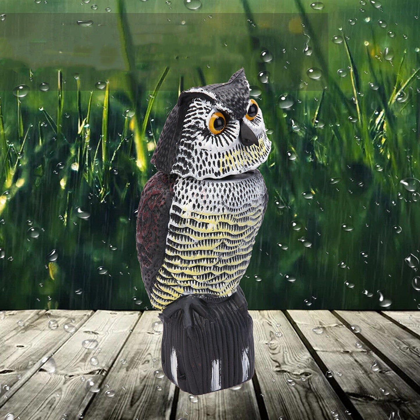Owl Decoy Bird Repeller for Gardens Realistic Pigeon Deterrent